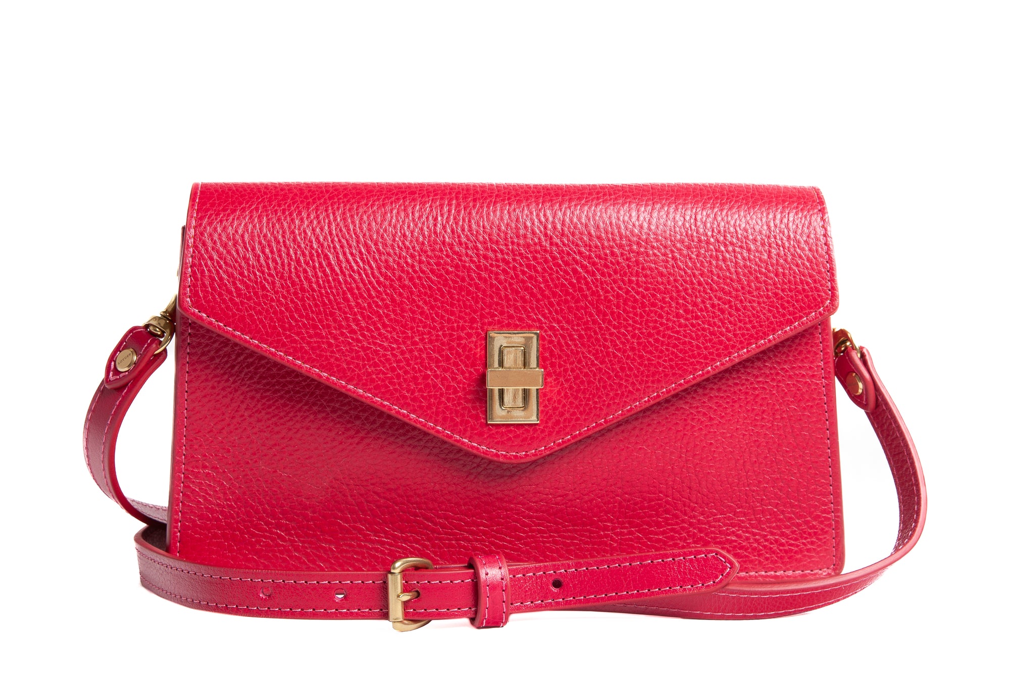 The Vincent Clutch Raspberry/Orange