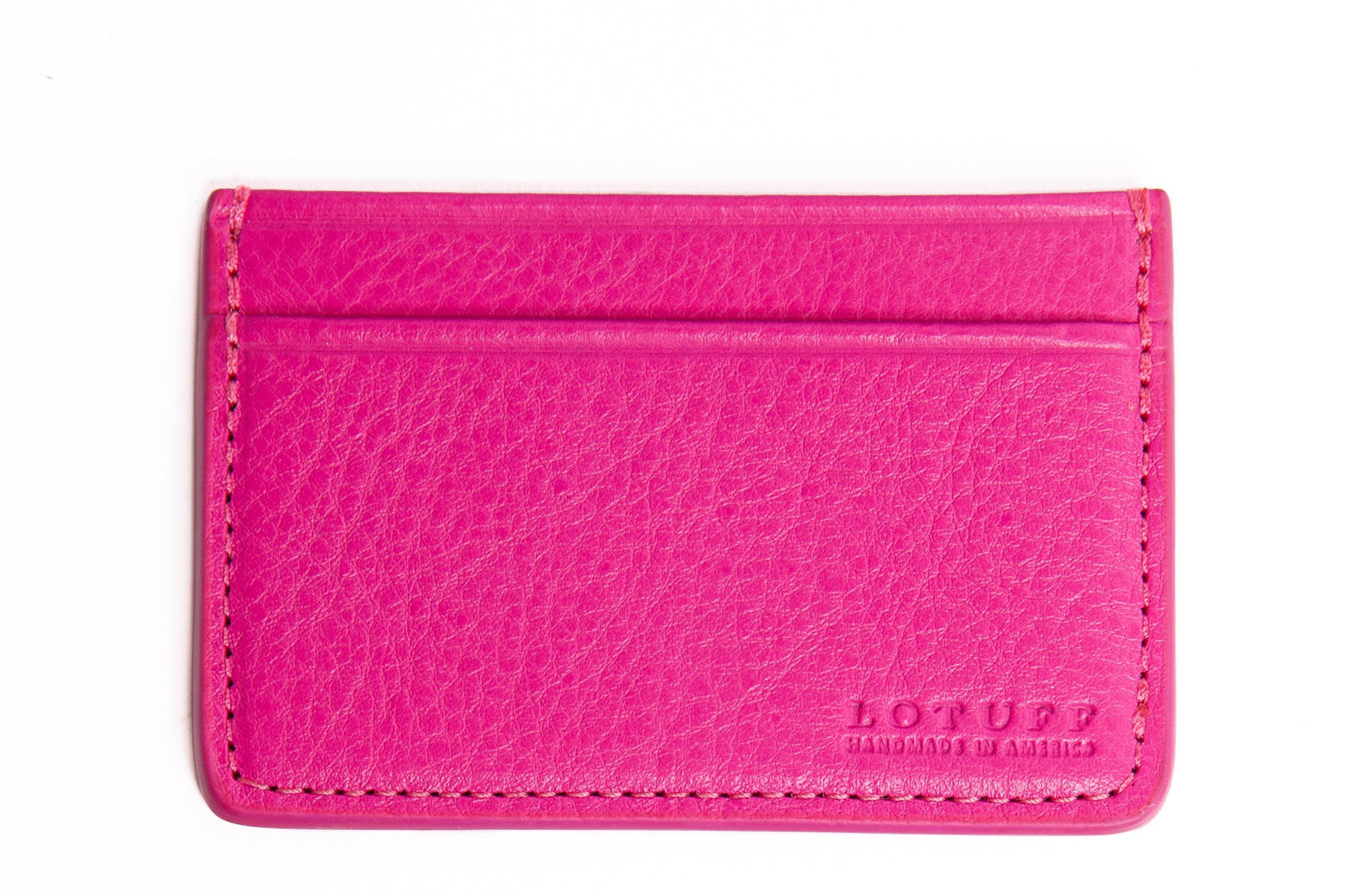 Leather Credit Card Wallet Magenta