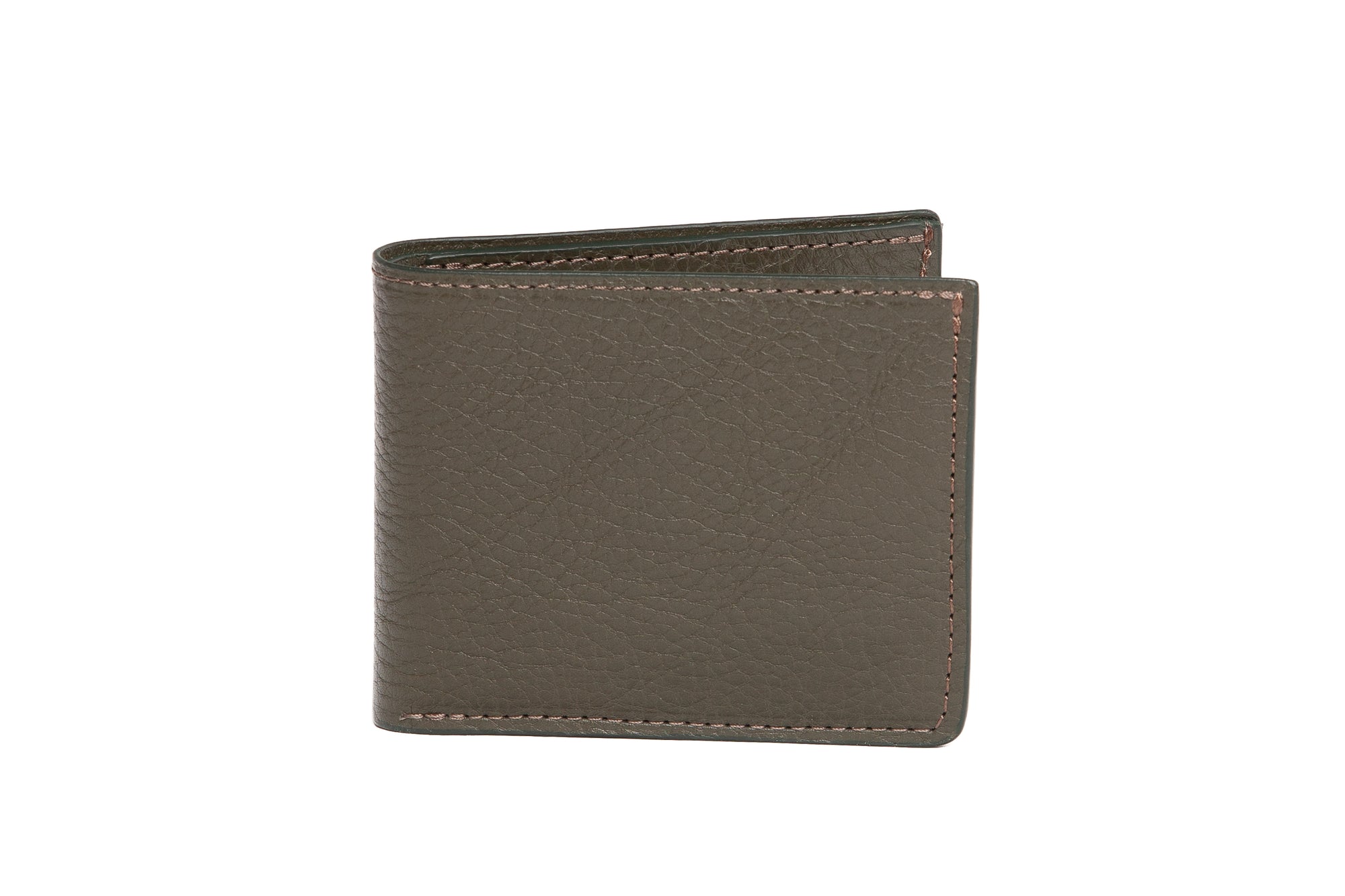 Leather Bifold Wallet Olive