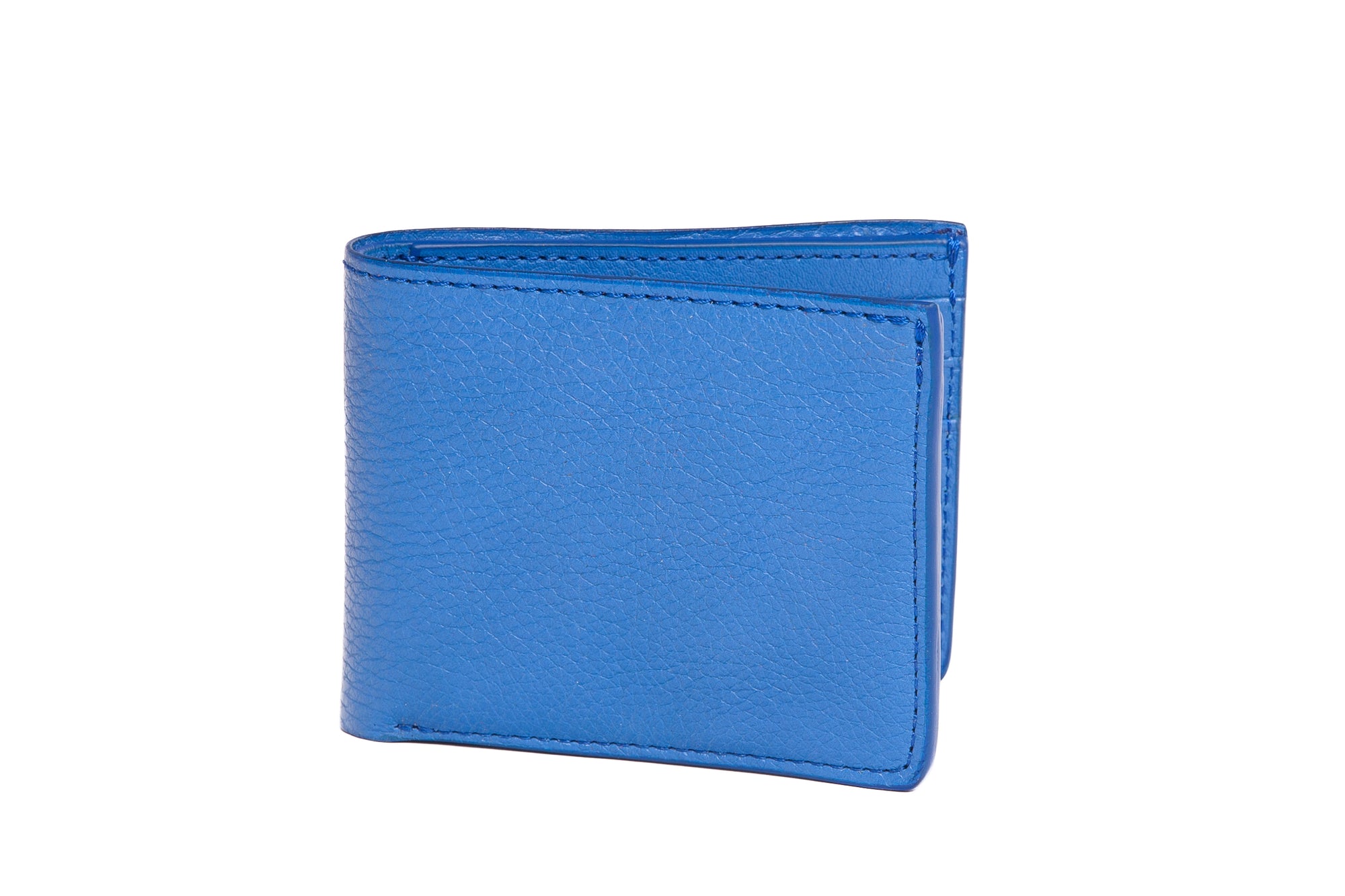 Leather Bifold Wallet Electric Blue