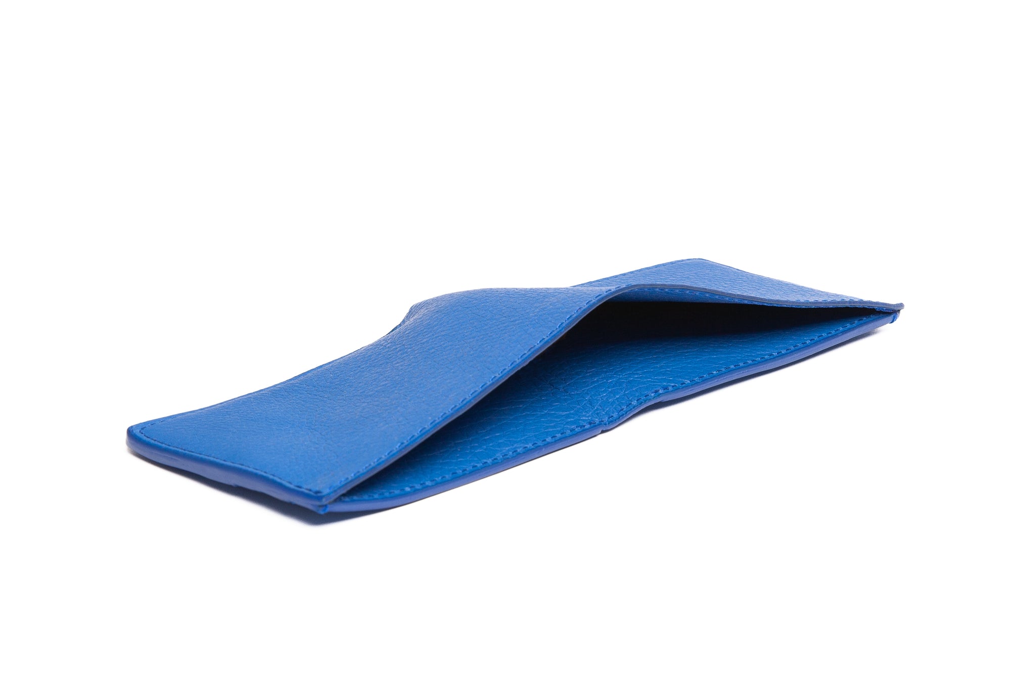 Leather Bifold Wallet Electric Blue