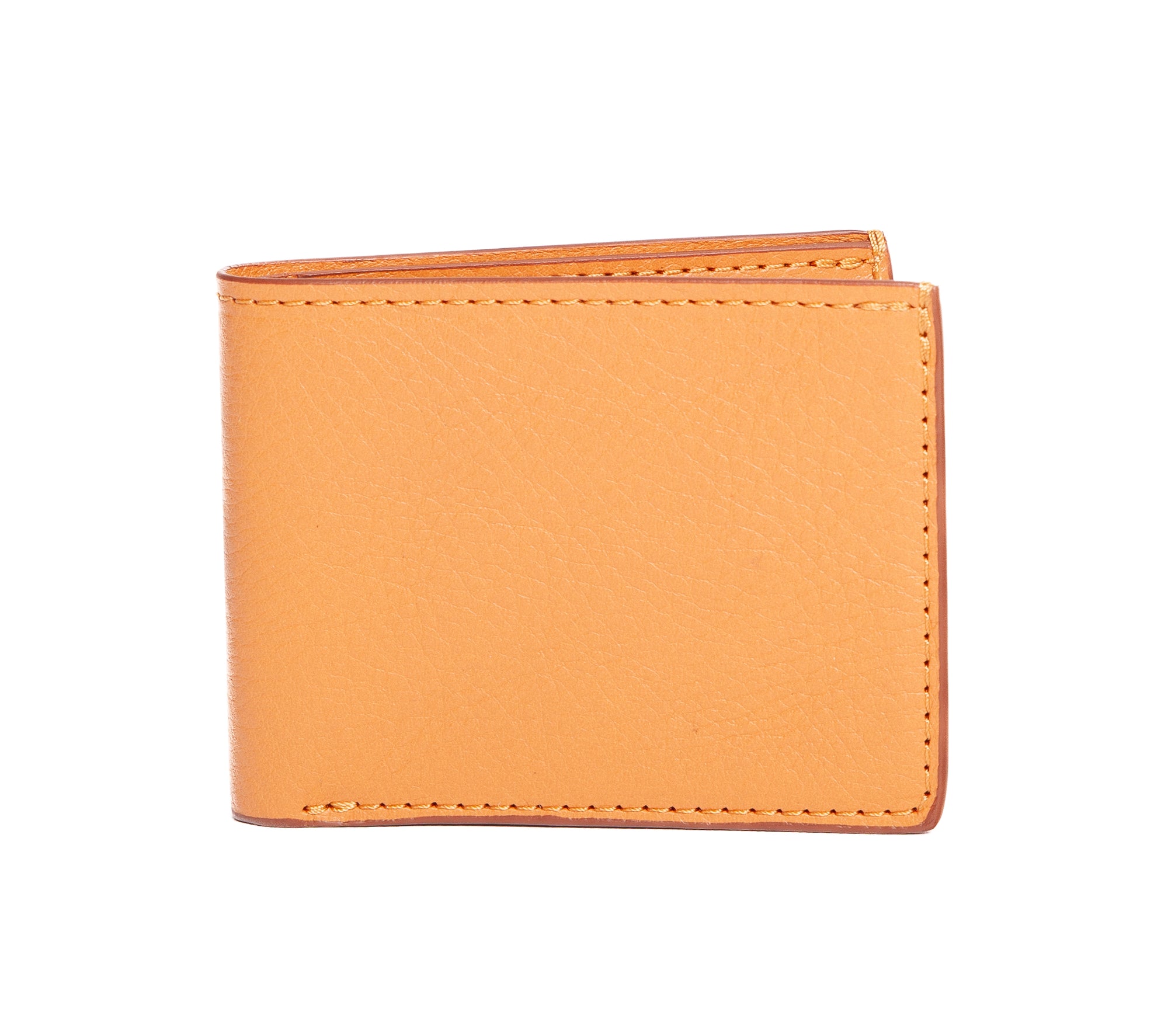 Two-Pocket Leather Bifold Wallet Camel