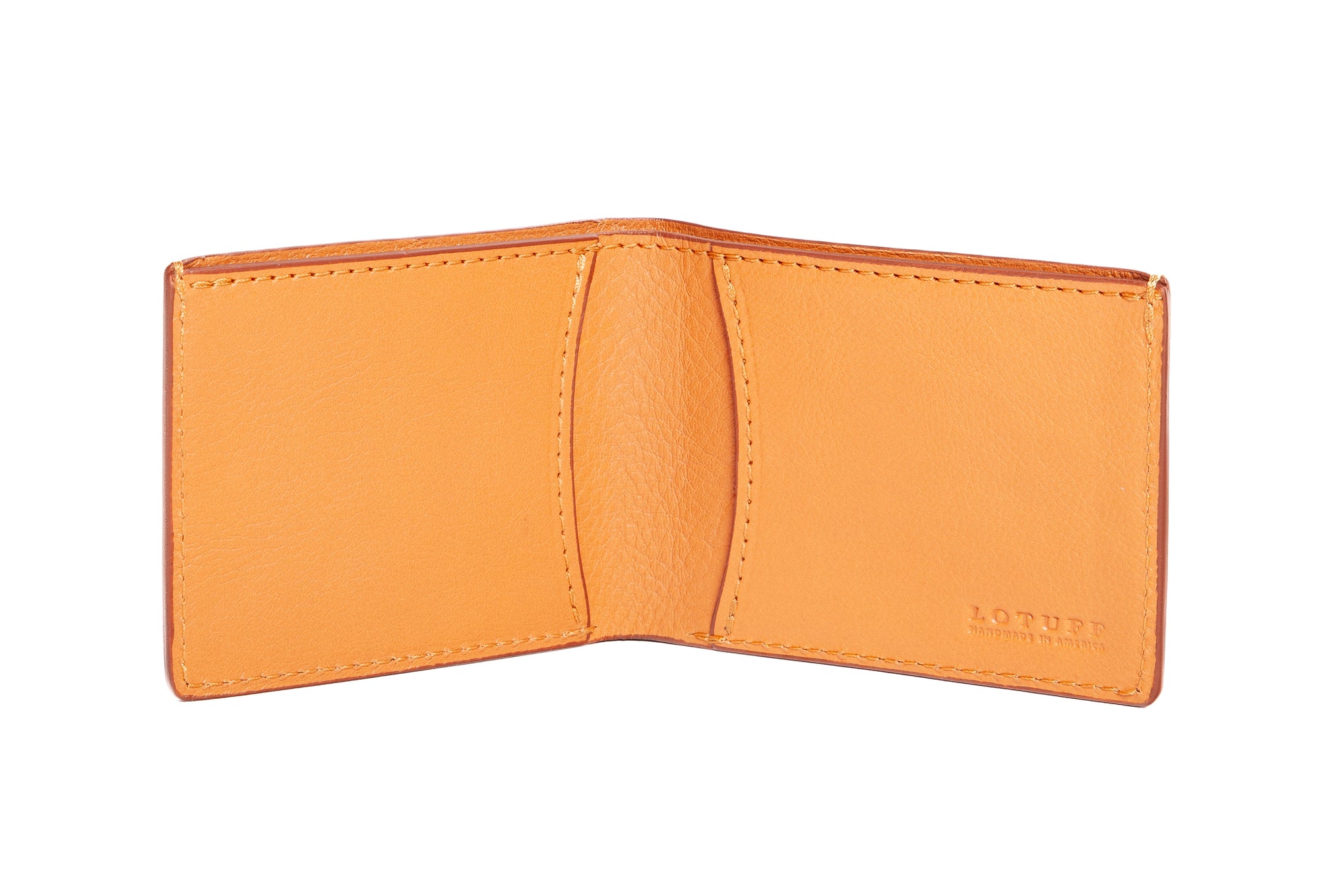 Two-Pocket Leather Bifold Wallet Camel