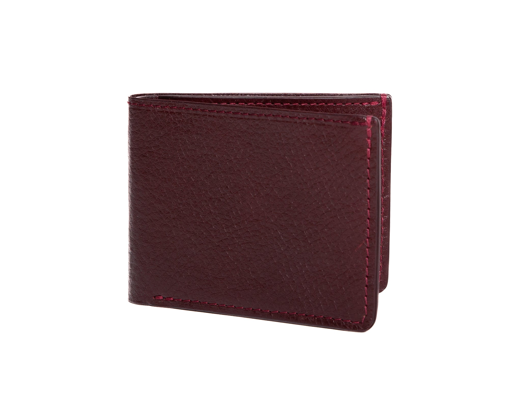 Two-Pocket Leather Bifold Wallet Cordovan