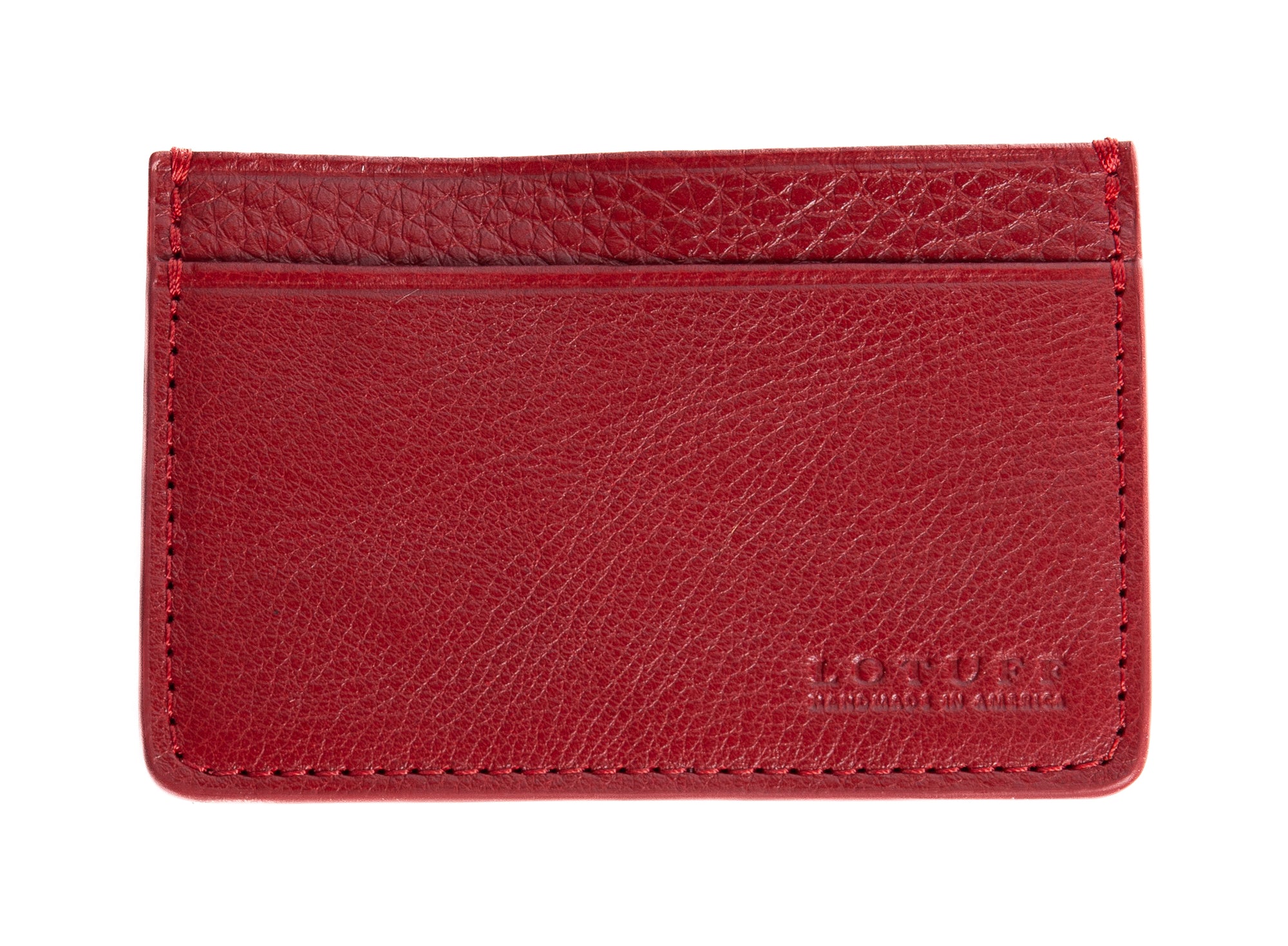Leather Credit Card Wallet Red