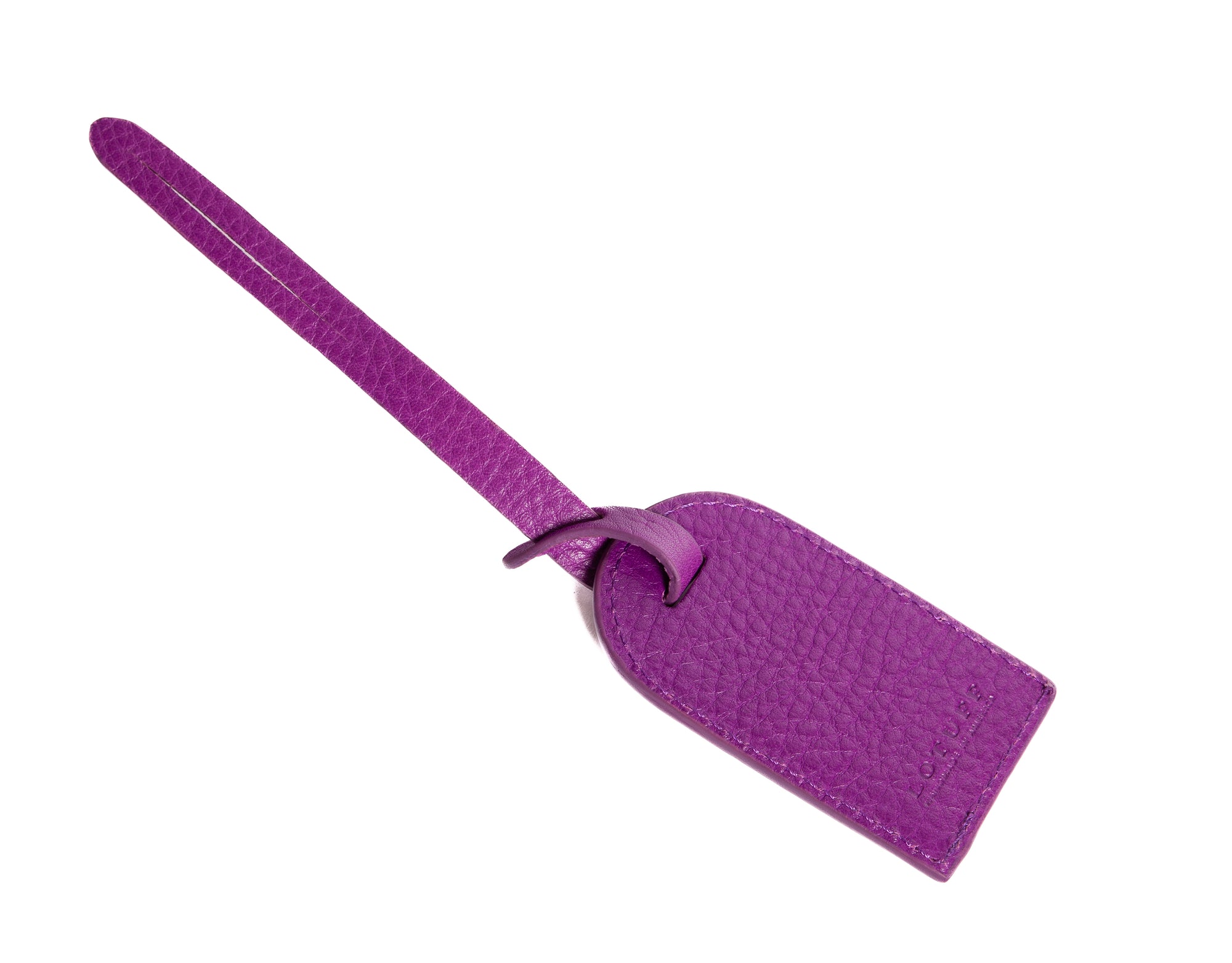 Leather Luggage ID Tag Orchid