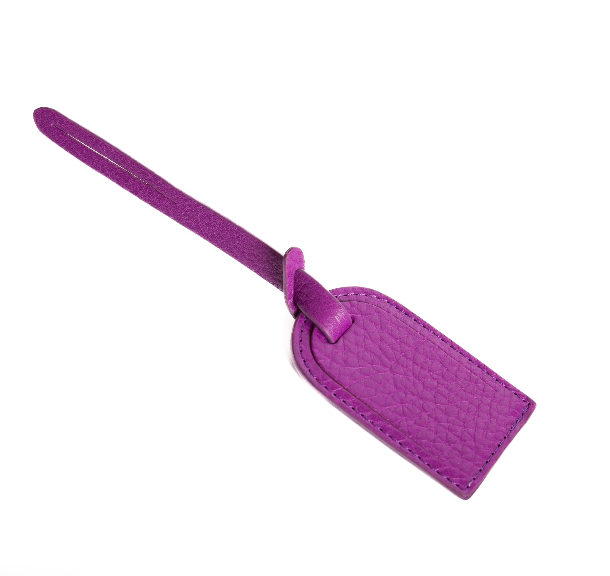 Leather Luggage ID Tag Orchid