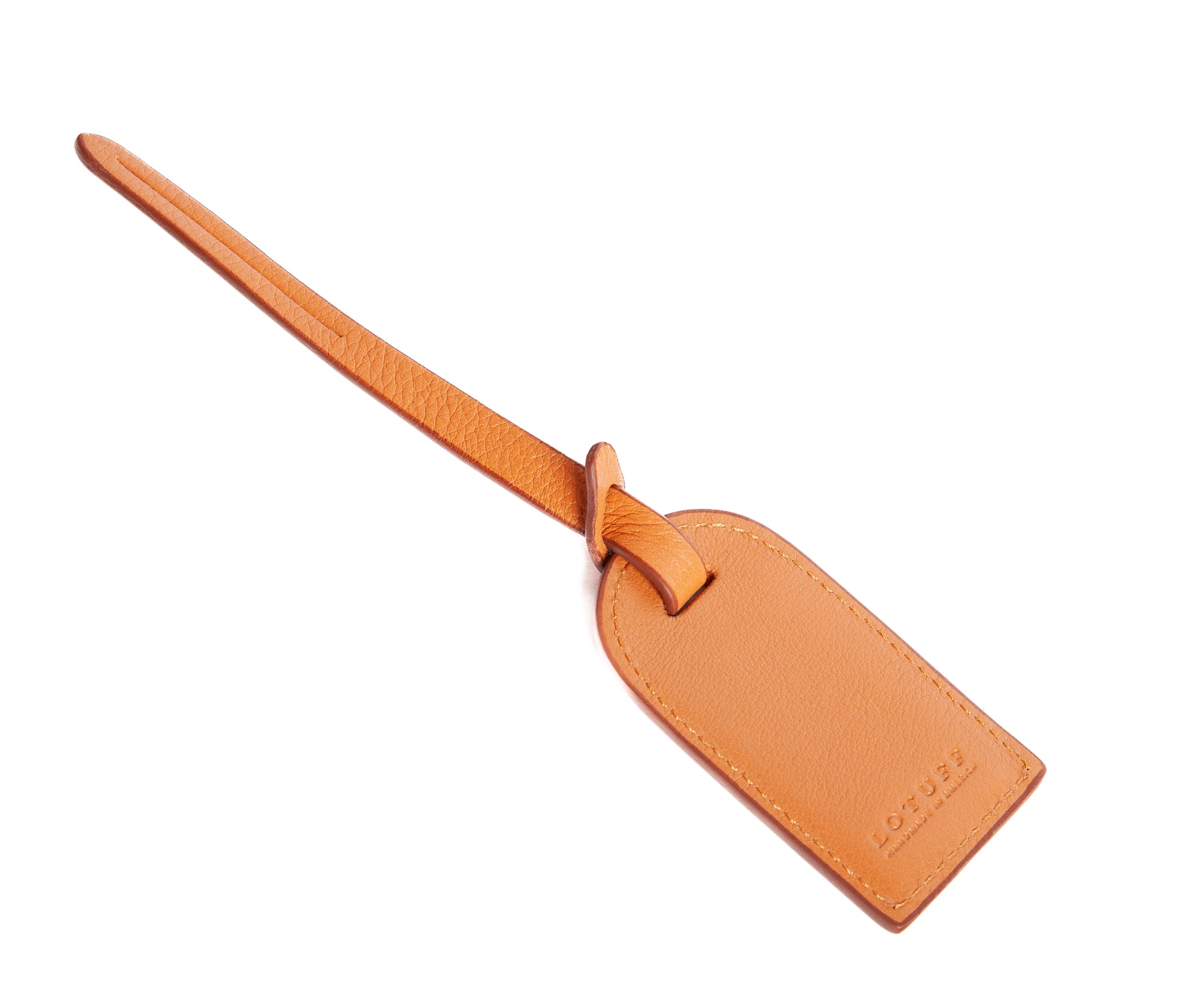 Leather Luggage ID Tag Camel