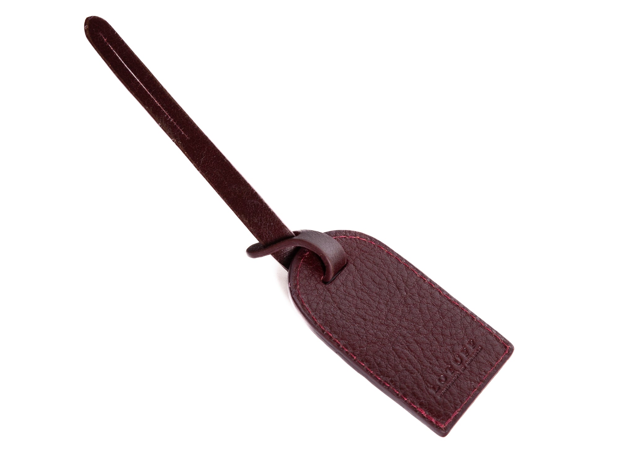 Leather Luggage ID Tag Cordovan