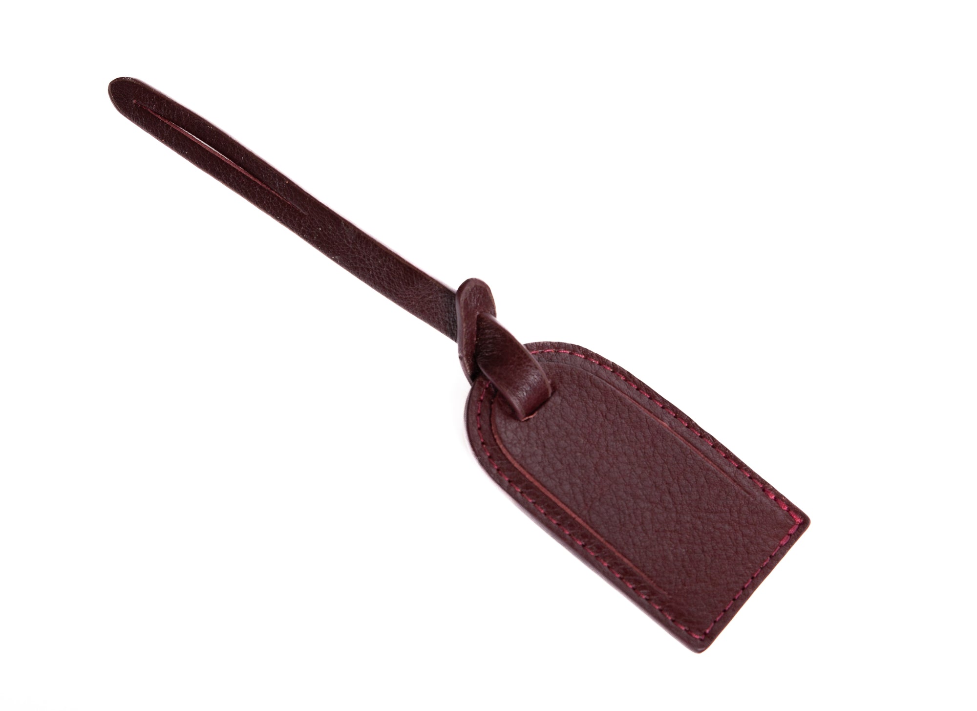 Leather Luggage ID Tag Cordovan