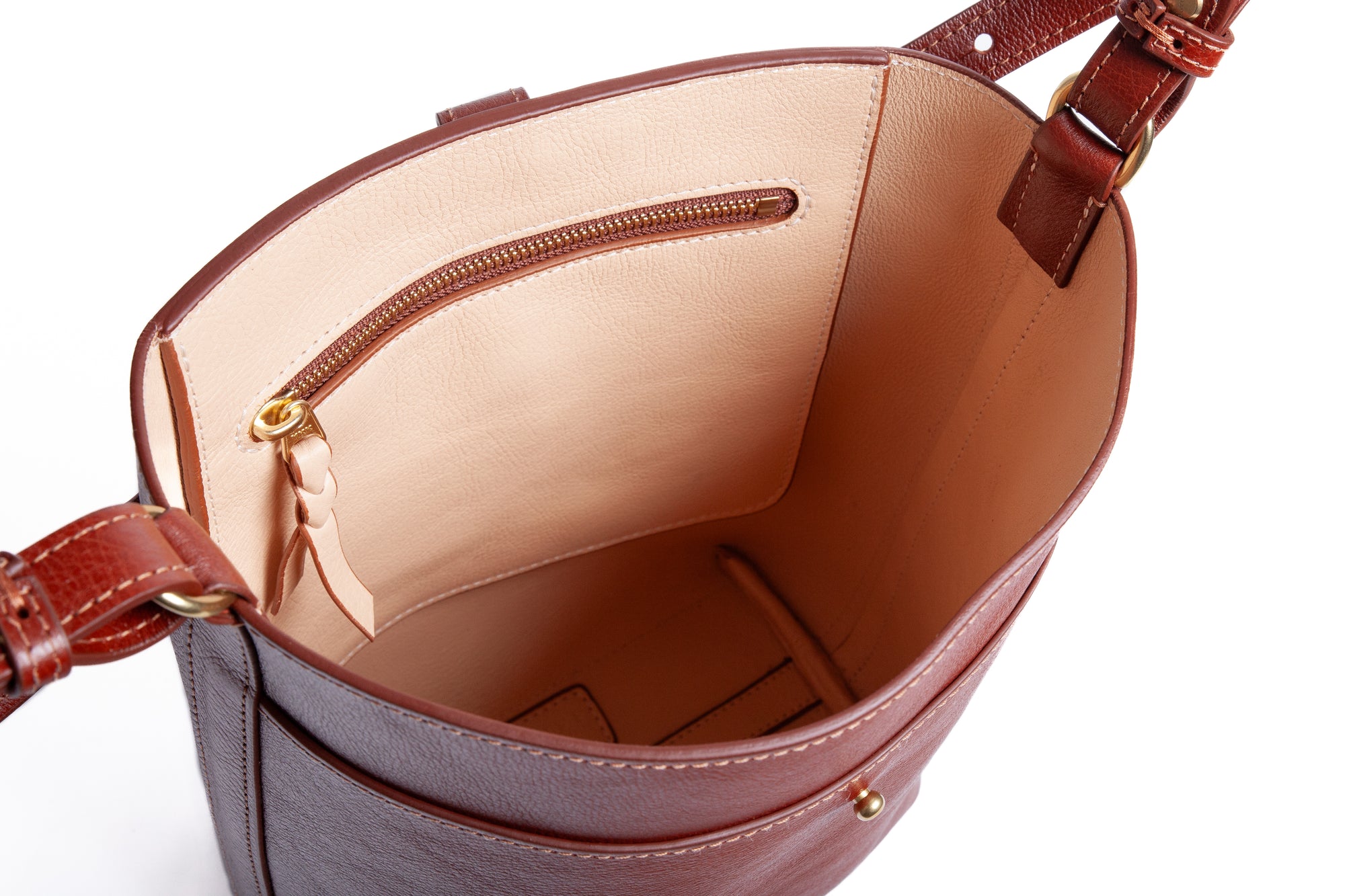 The Maude Bucket Bag Saddle Tan/Natural