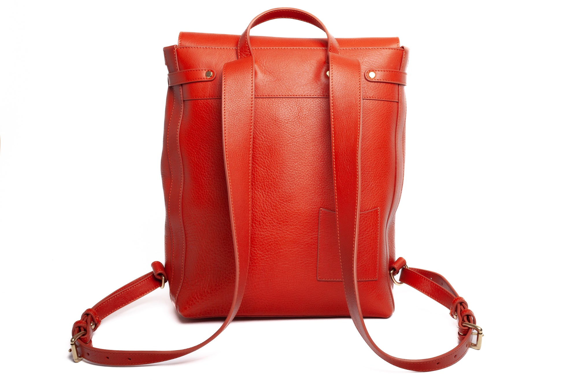 Leather No. 5 Knapsack Orange