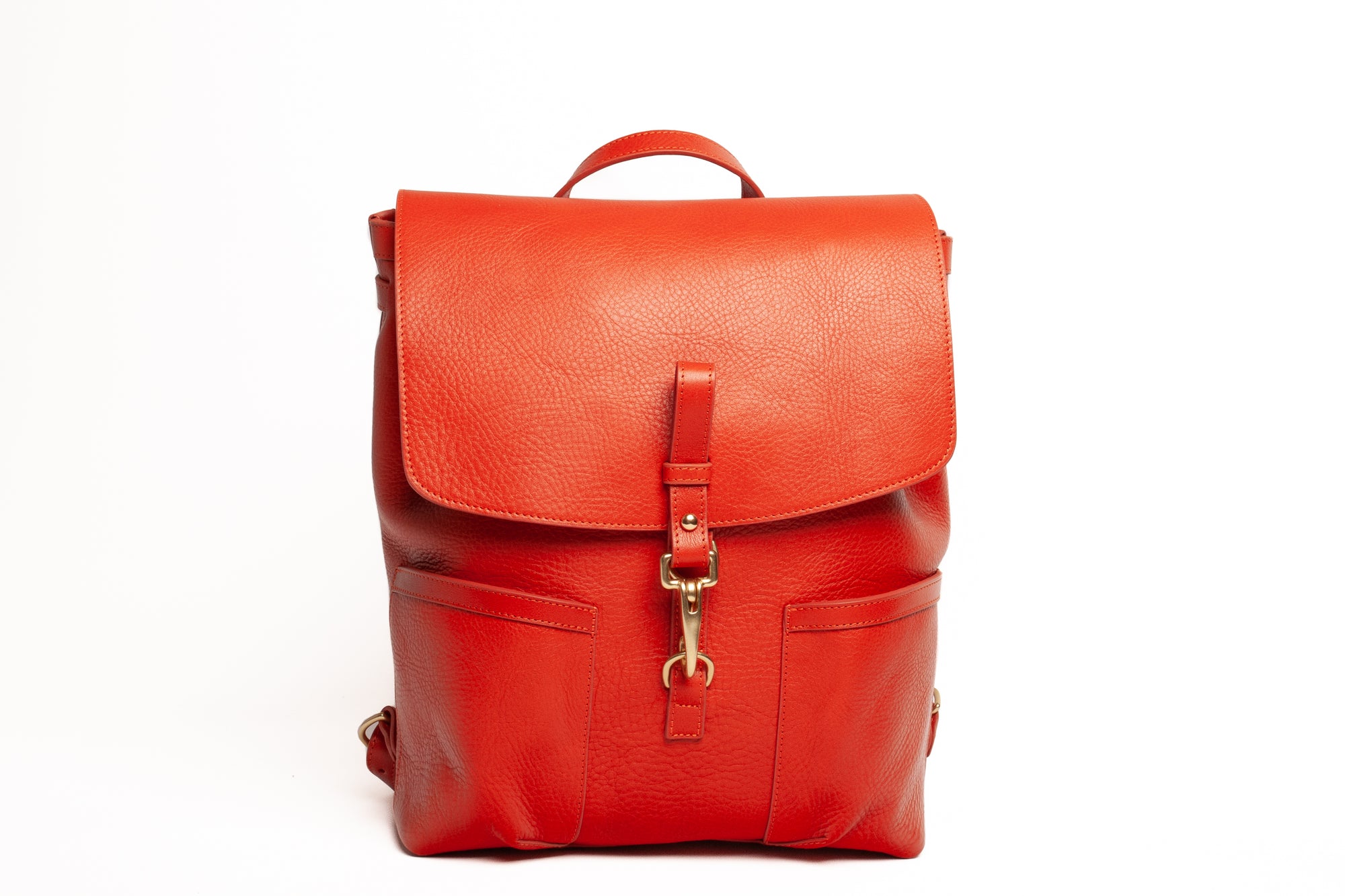 Leather No. 5 Knapsack Orange