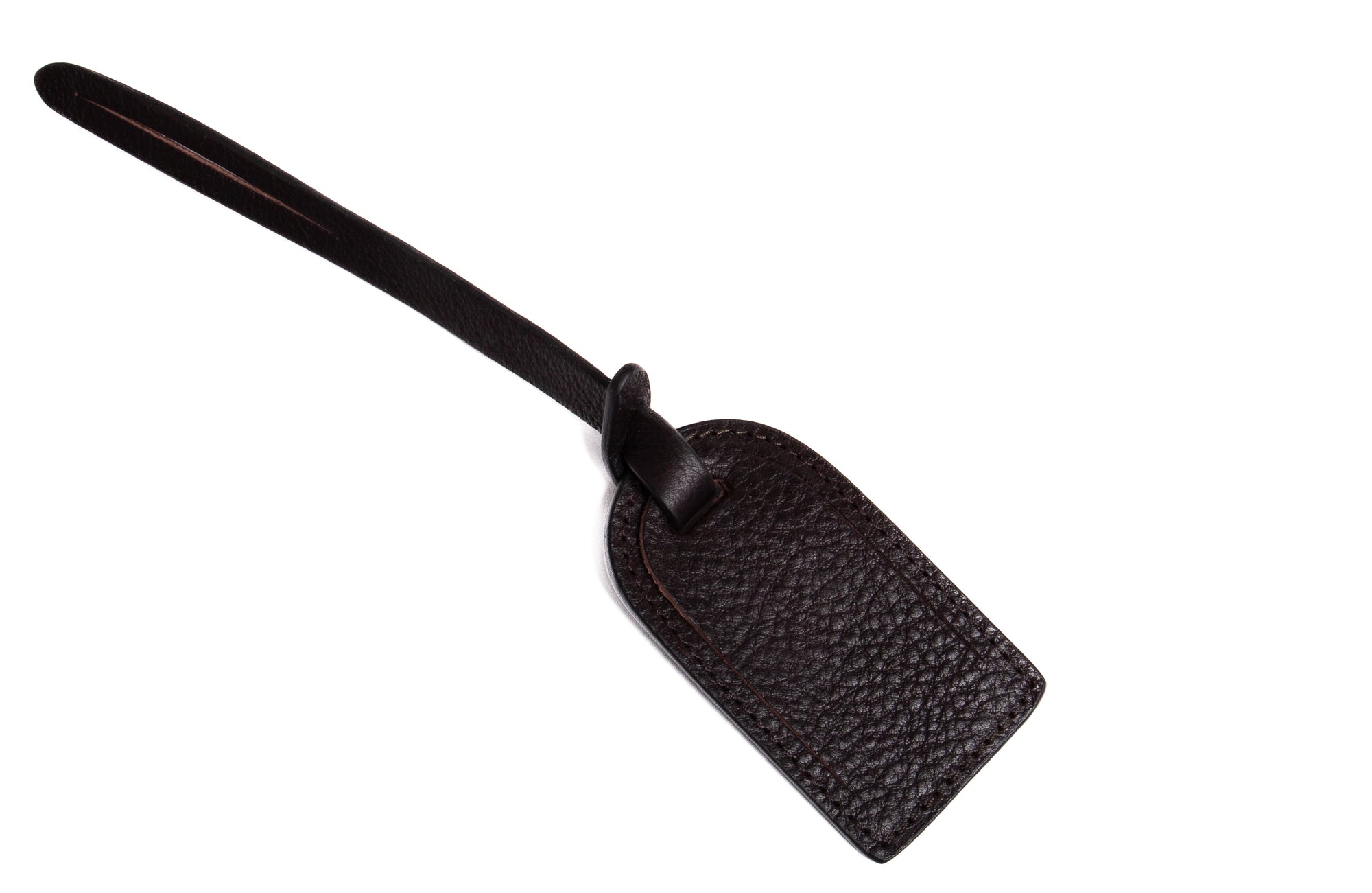 Leather Luggage ID Tag Chocolate