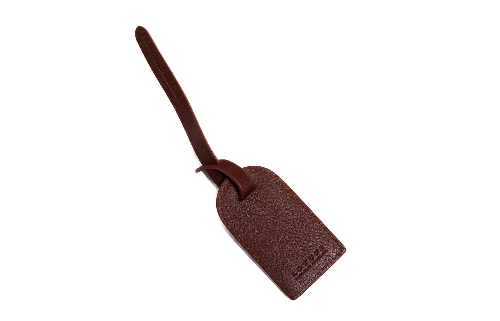 Leather Luggage ID Tag Chestnut