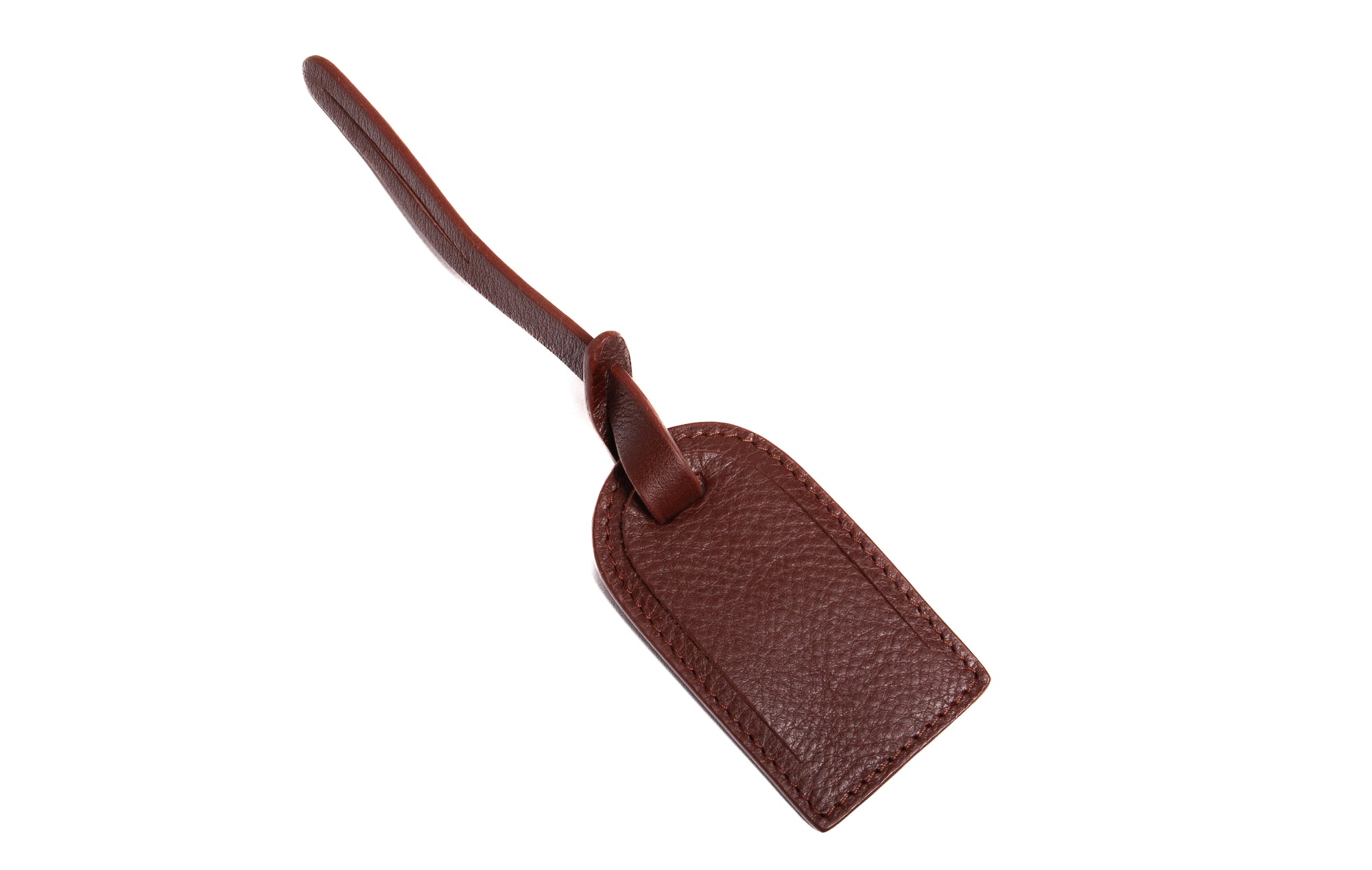 Leather Luggage ID Tag Chestnut