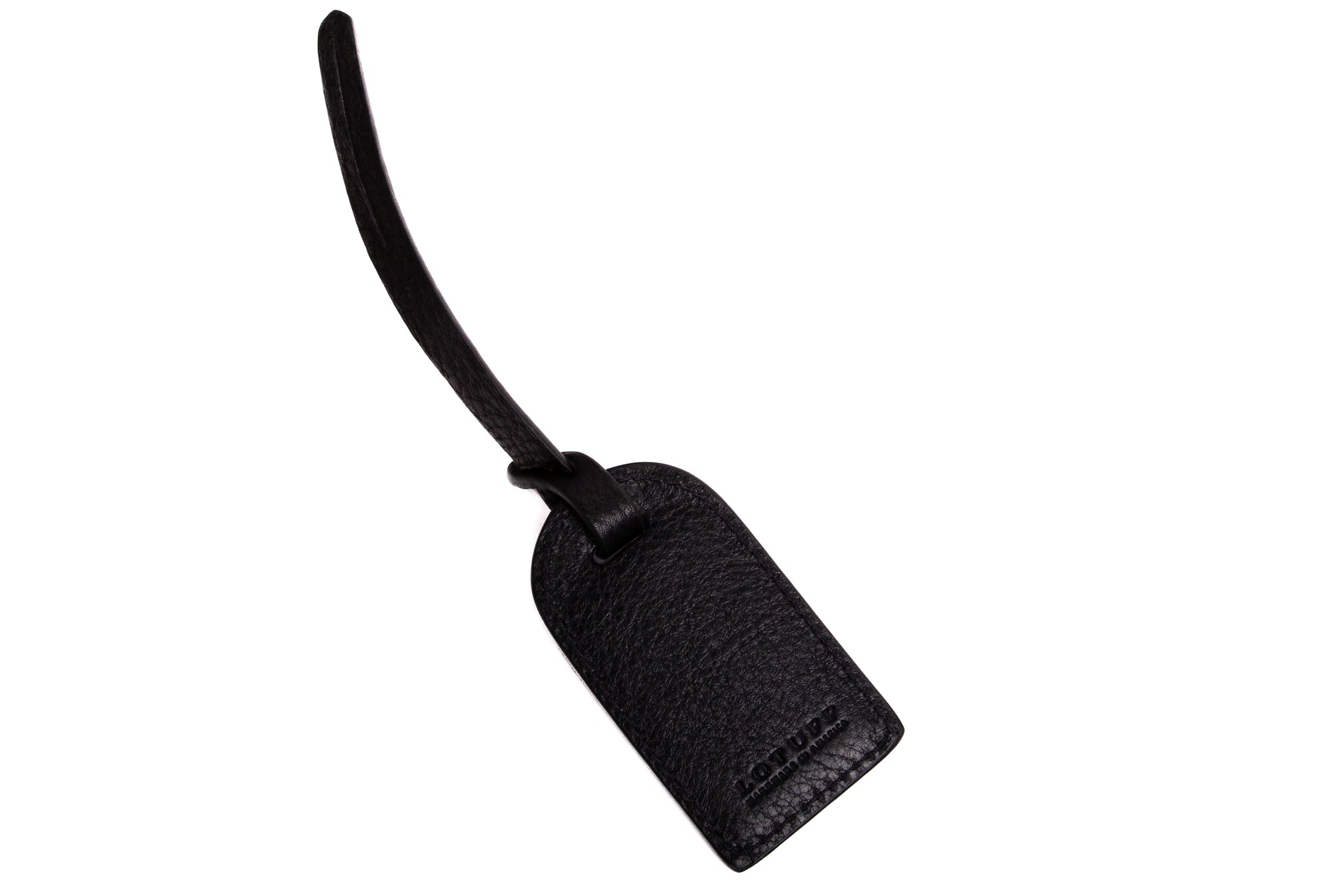 Leather Luggage ID Tag Black