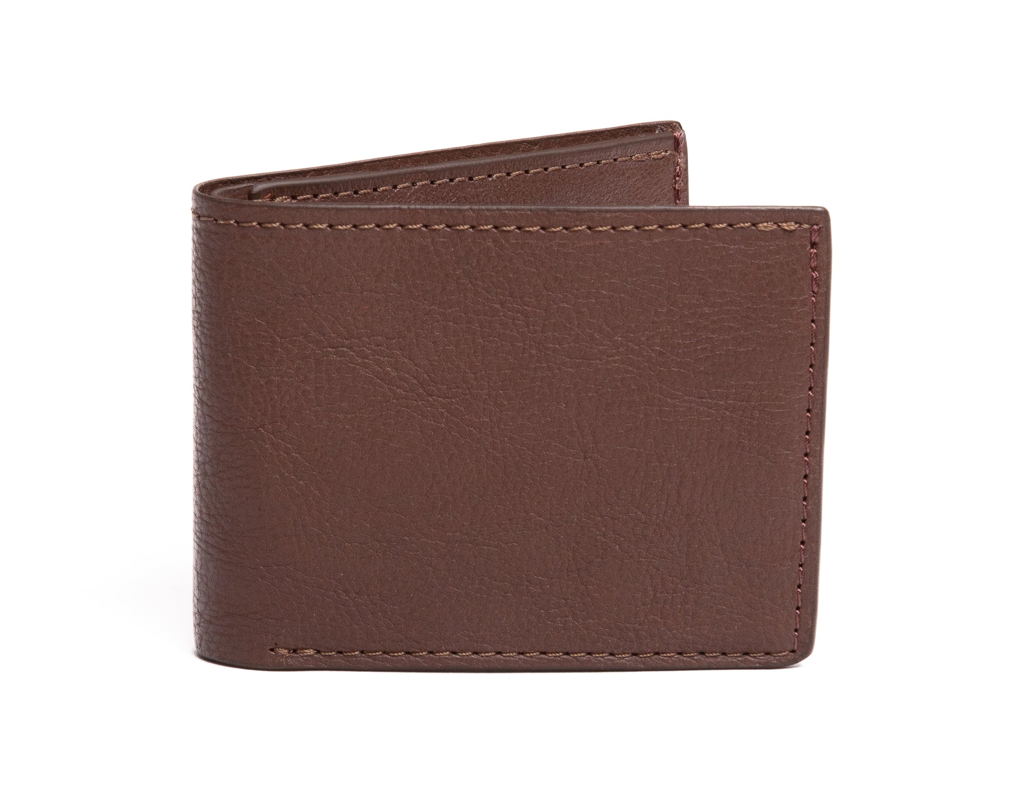 Two-Pocket Leather Bifold Wallet Clay
