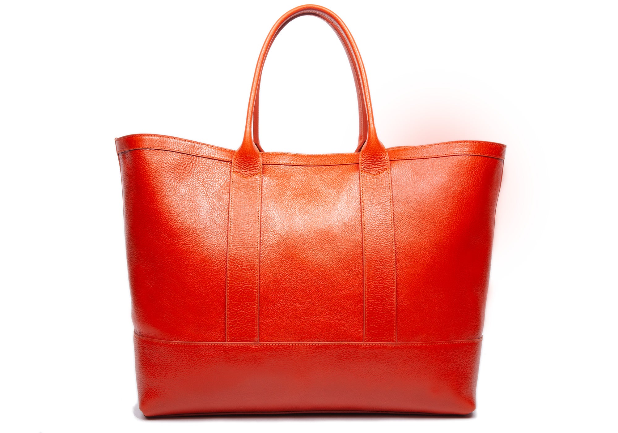 Leather Working Tote Orange