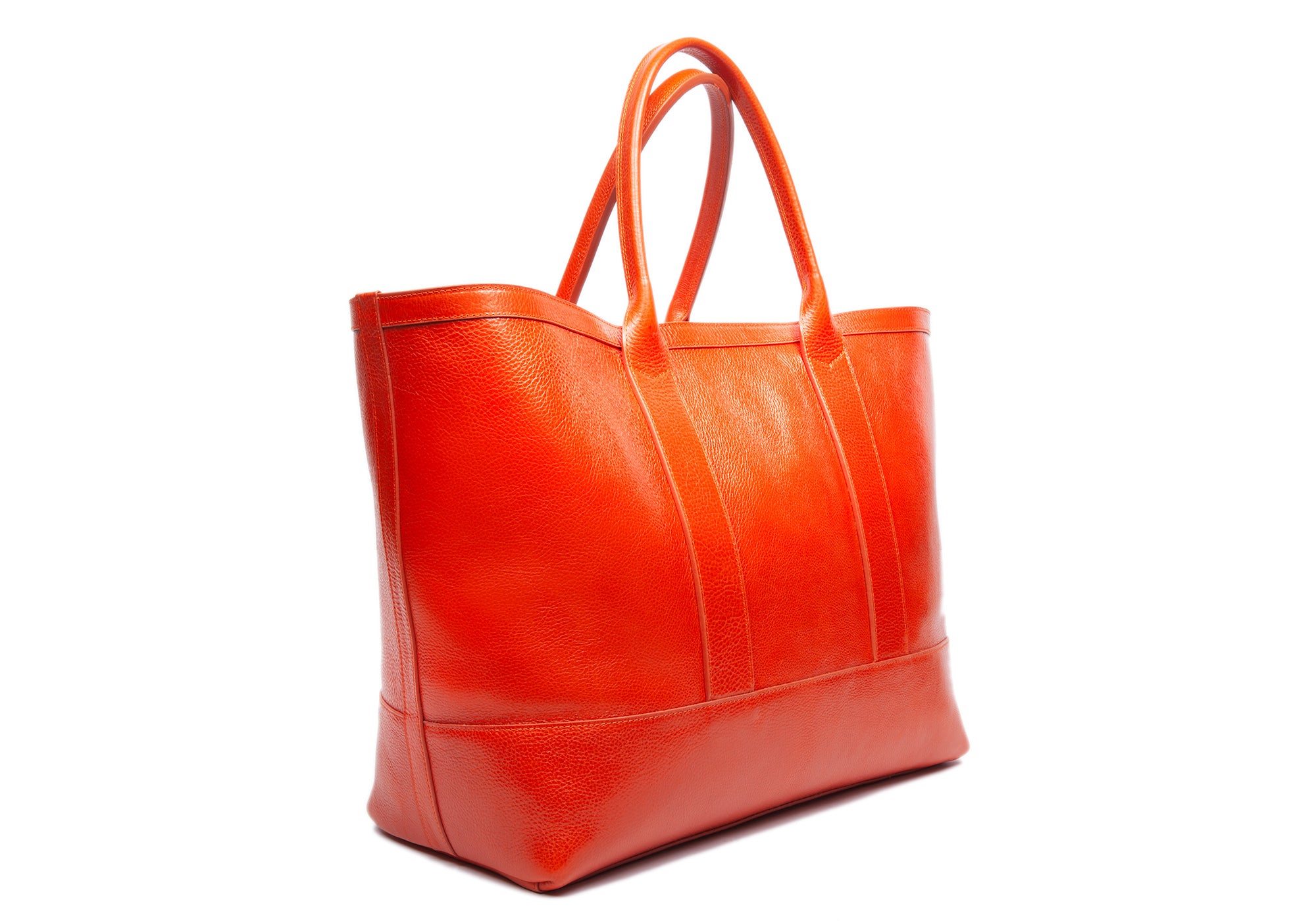 Leather Working Tote Orange