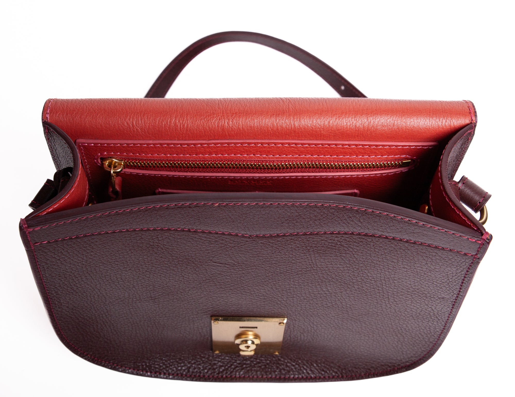 Arc Shoulder Bag Cordovan-Rosewood