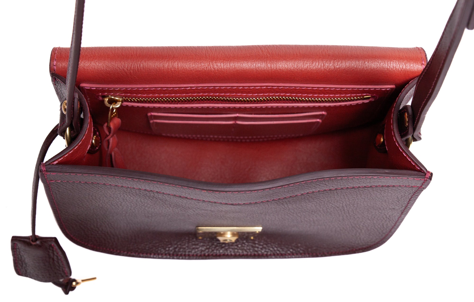 Arc Shoulder Bag Cordovan-Rosewood