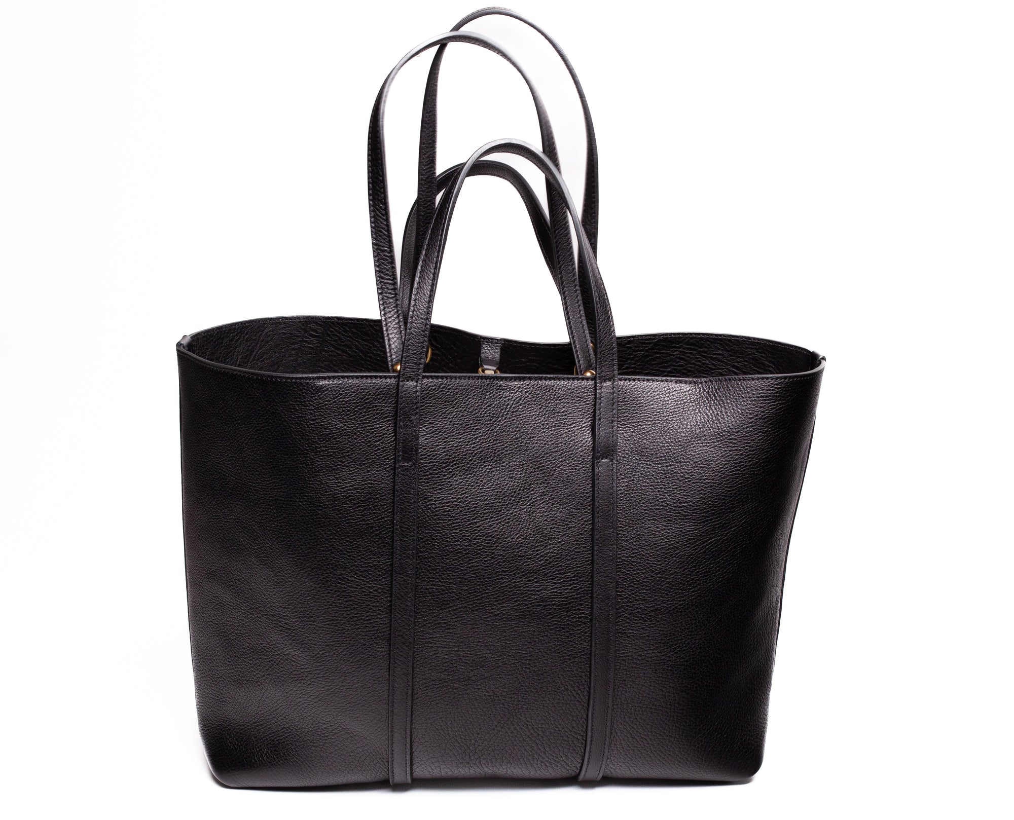 The Morris Leather Tote Black