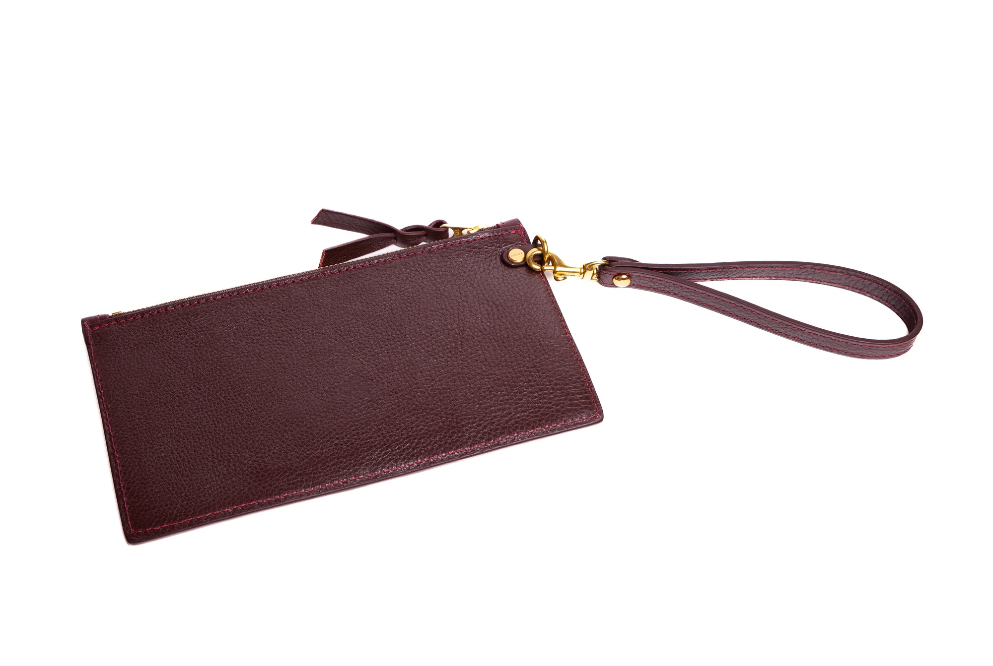 Leather Wristlet Wallet Cordovan
