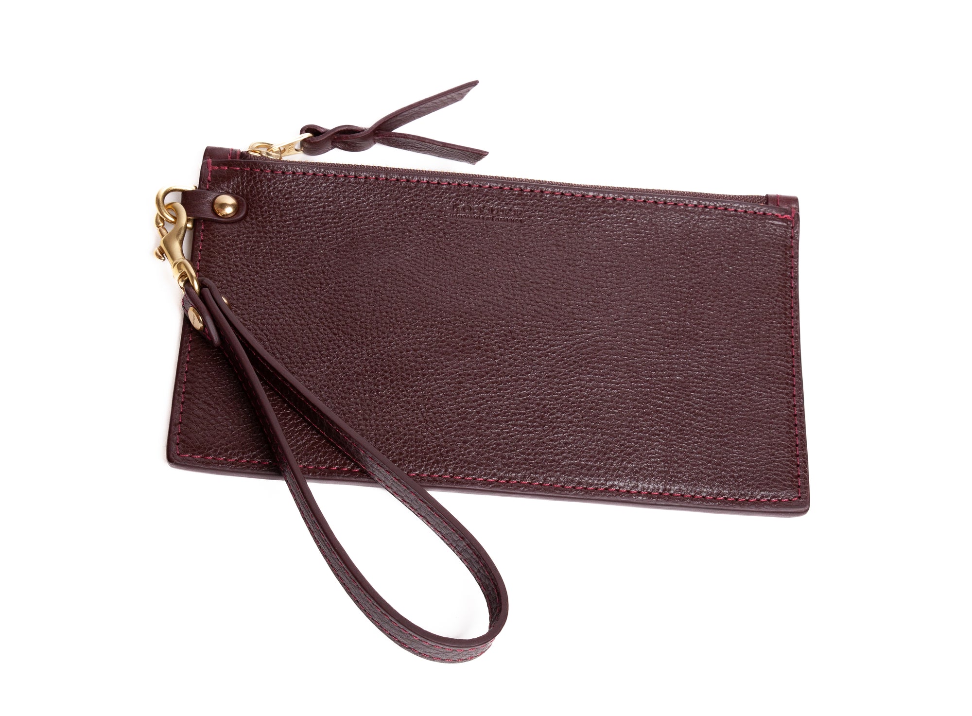 Leather Wristlet Wallet Cordovan