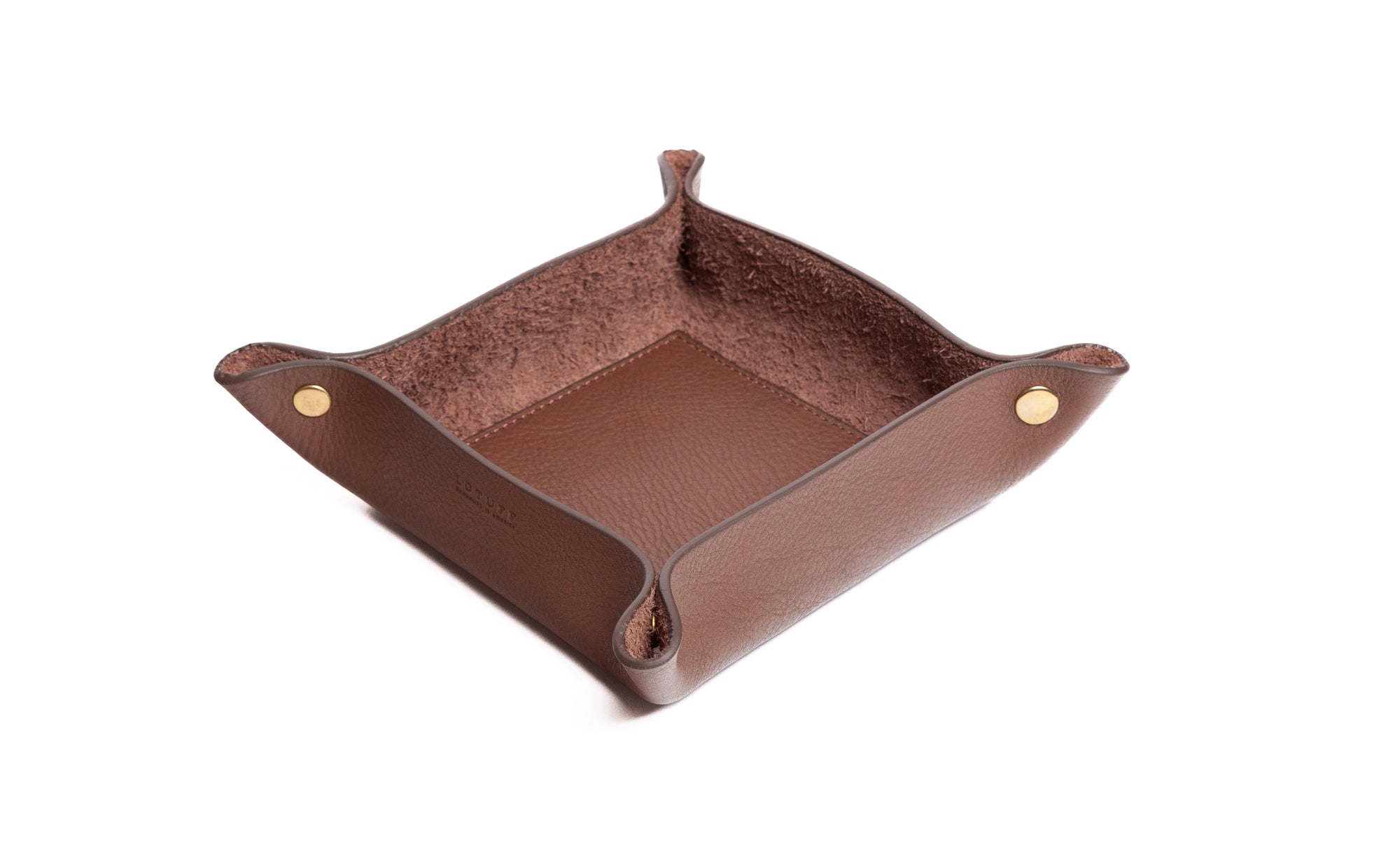 Leather Valet Tray Clay