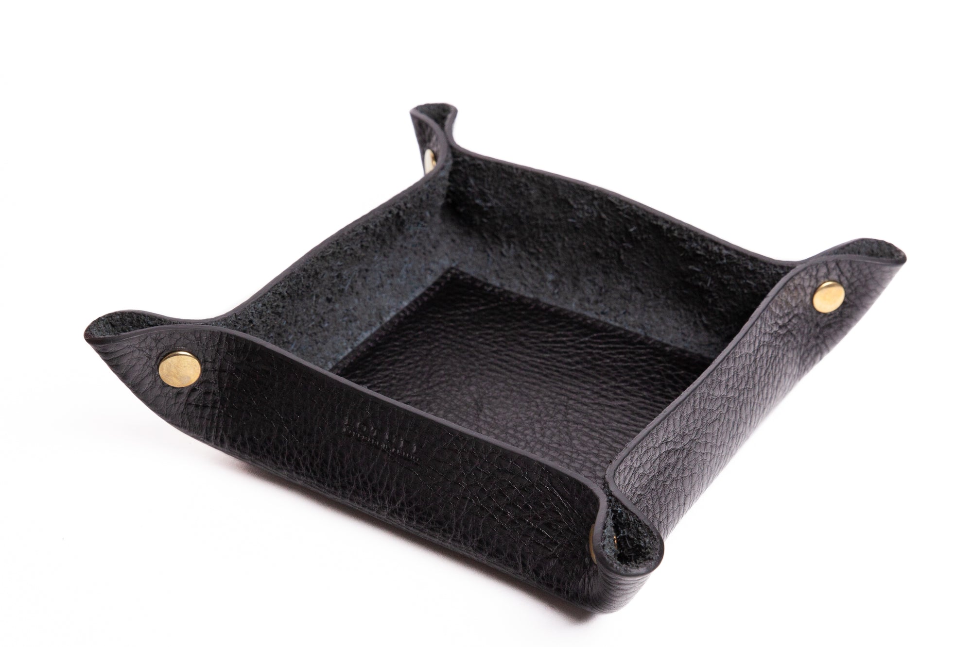 Leather Valet Tray Black