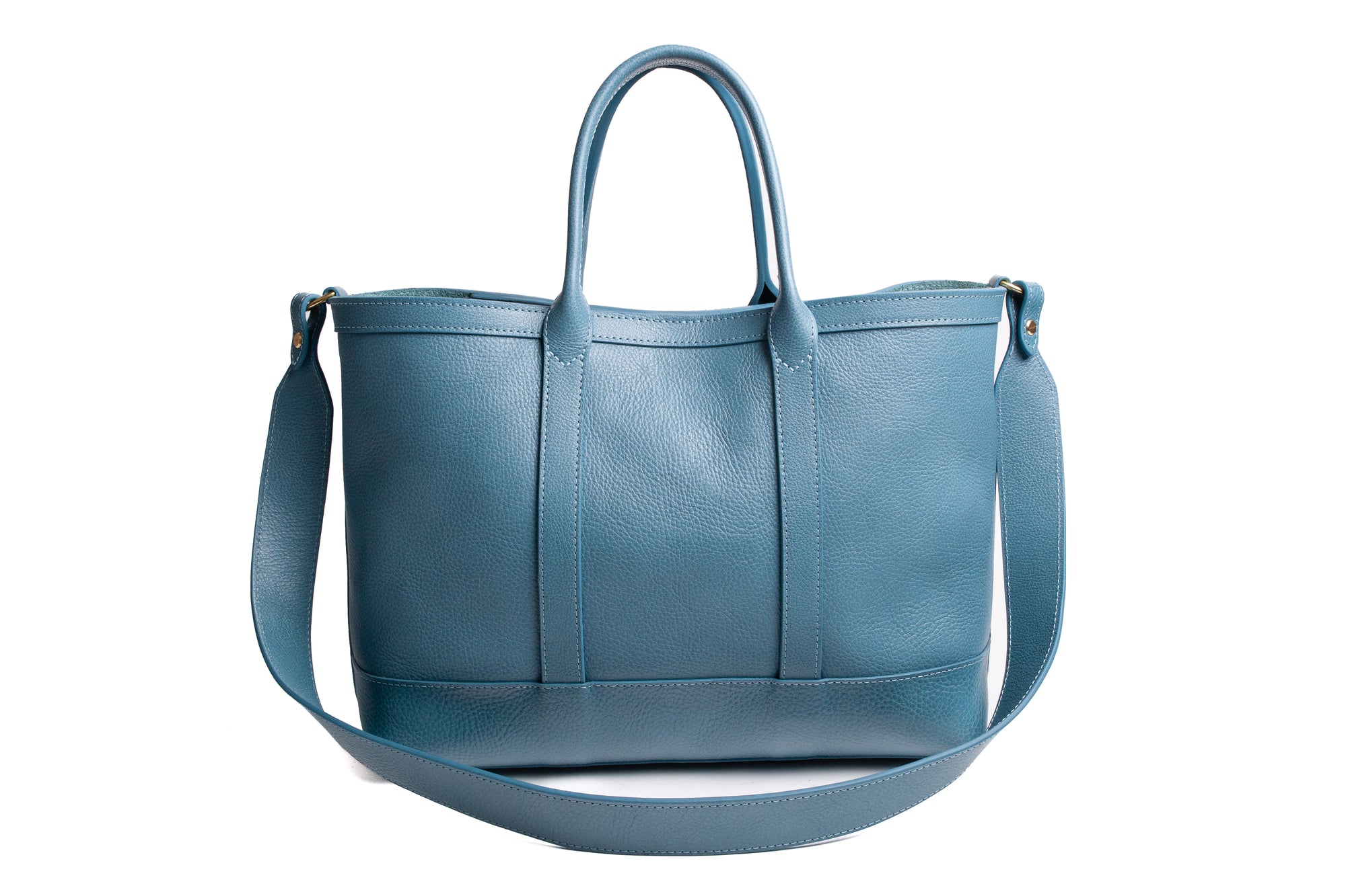 Leather Small Tote Glacier