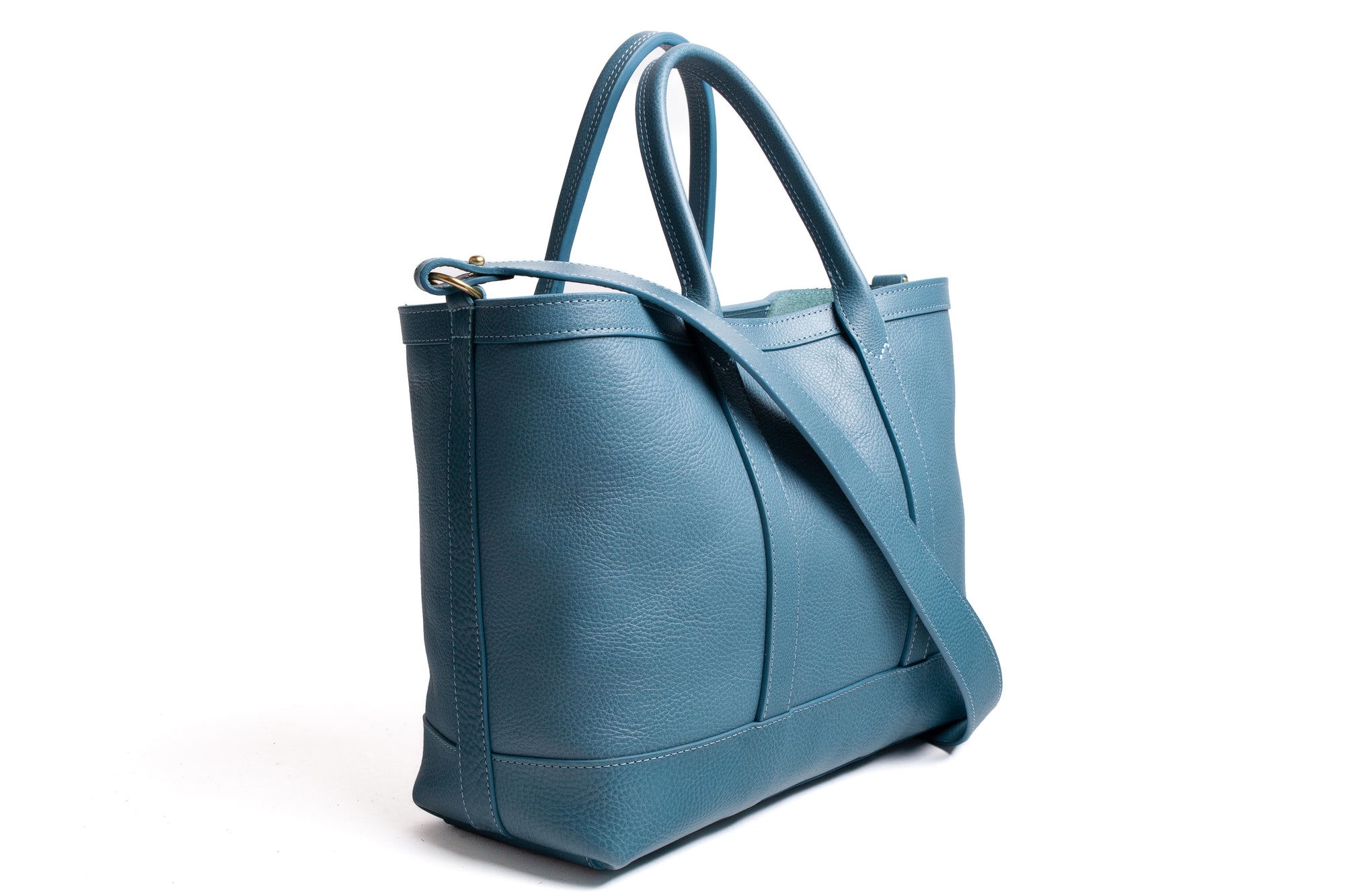 Leather Small Tote Glacier