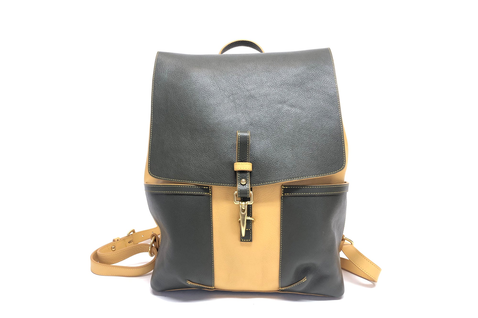 Multicolored Knapsack Olive/Ocher