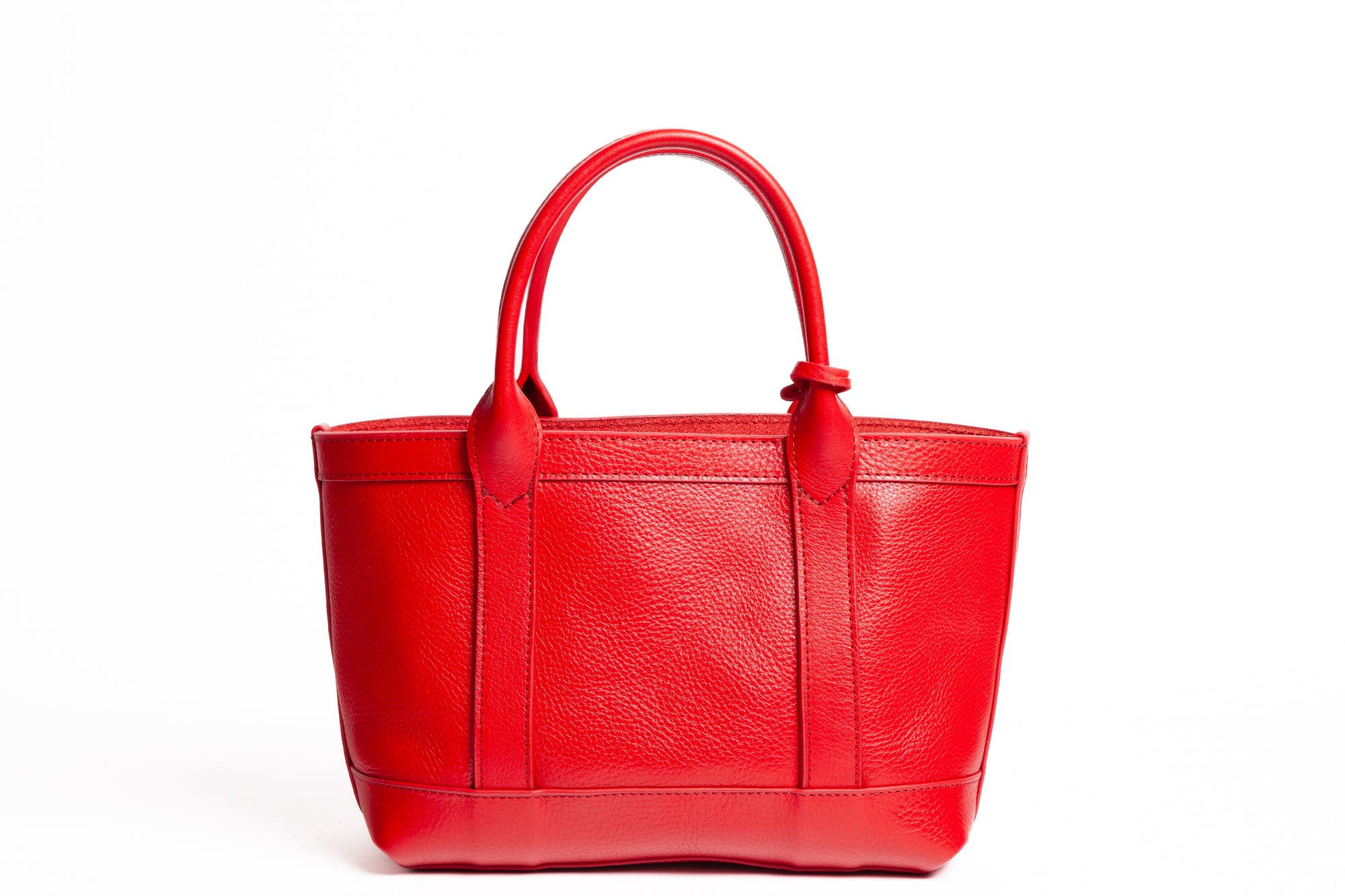 Leather Mini Tote Pop Red