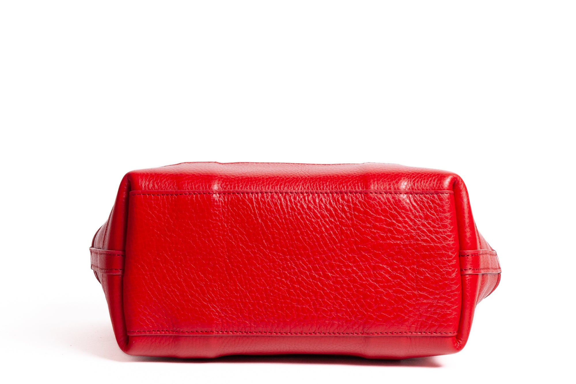 Leather Mini Tote Pop Red