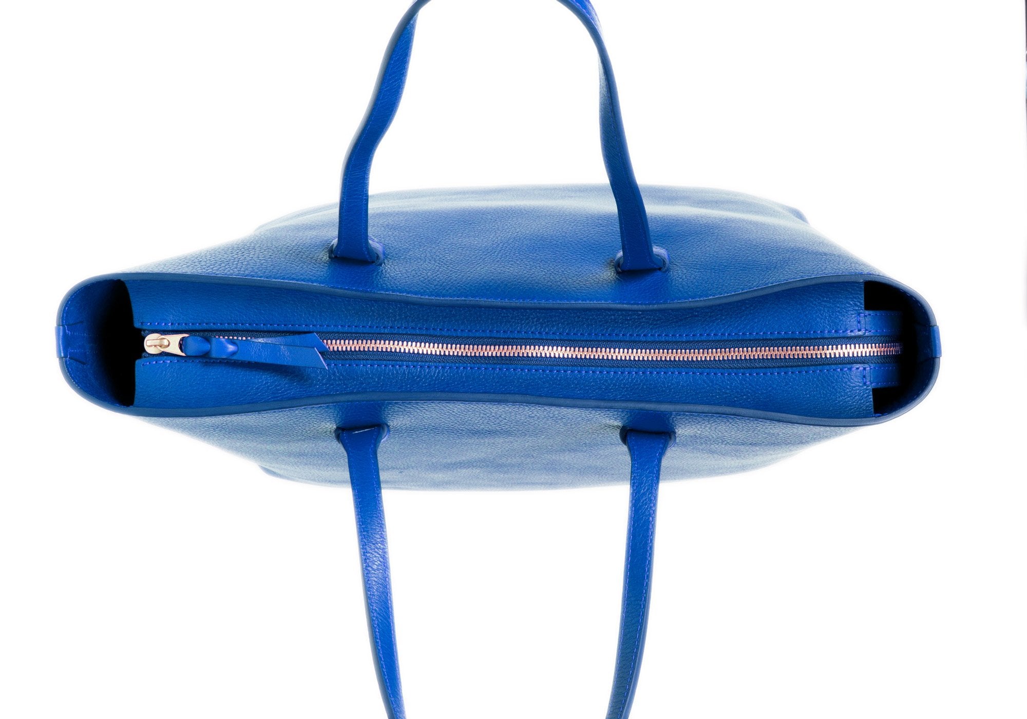 No. 12 Leather Tote Electric Blue