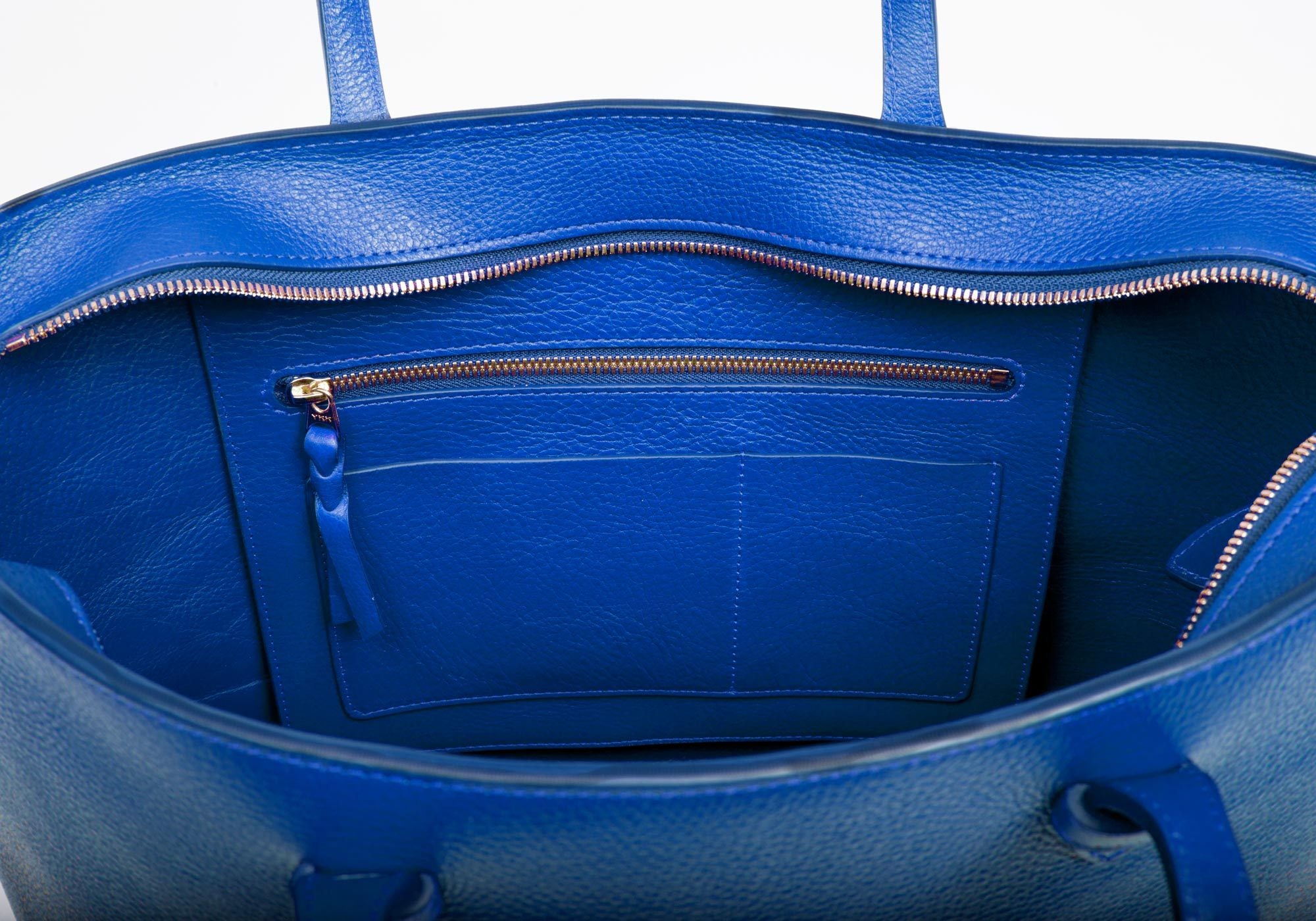 No. 12 Leather Tote Electric Blue