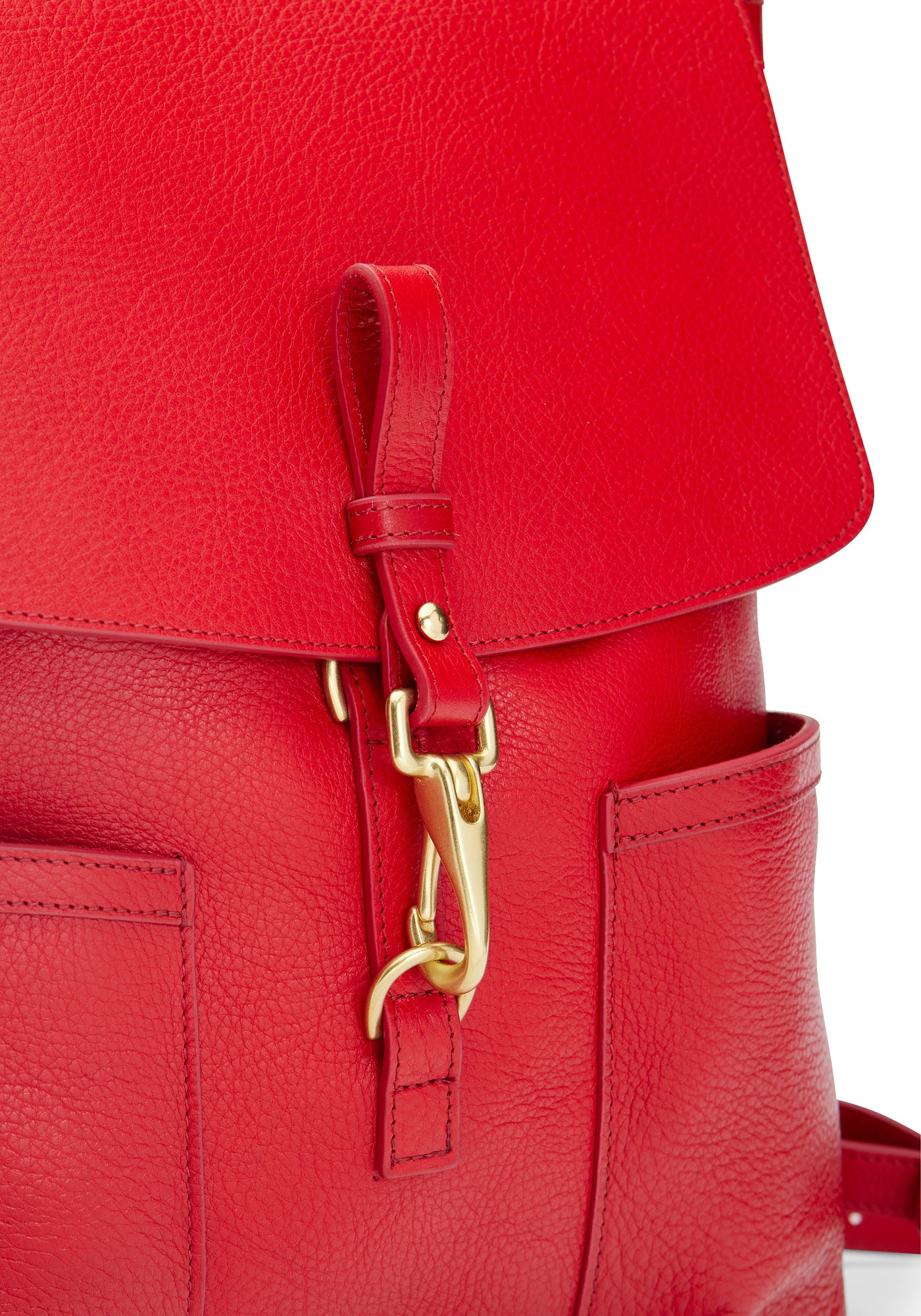 Hook of Leather No. 5 Knapsack Pop Red