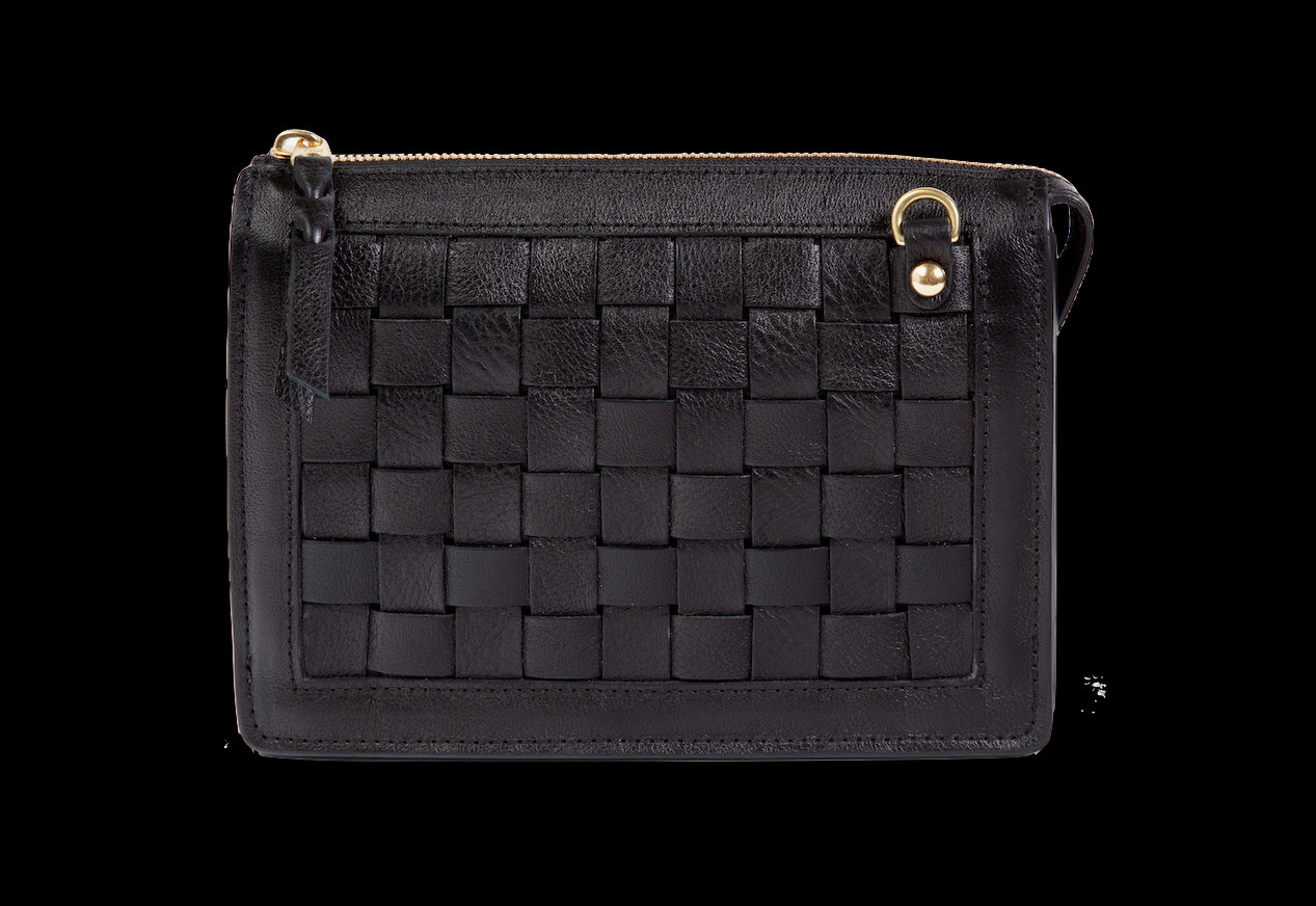 Front View of The Woven Tripp Black