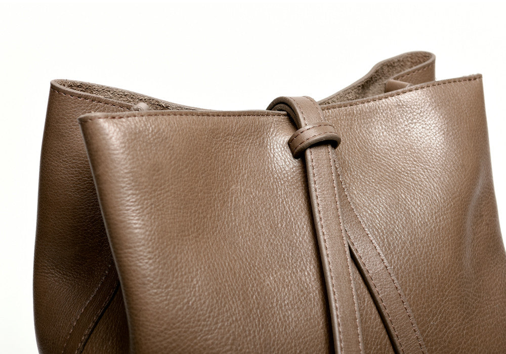 Leather Strap of The Sling Backpack Clay