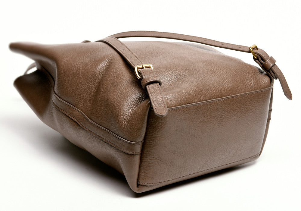 Back Leather Straps of The Sling Backpack Clay