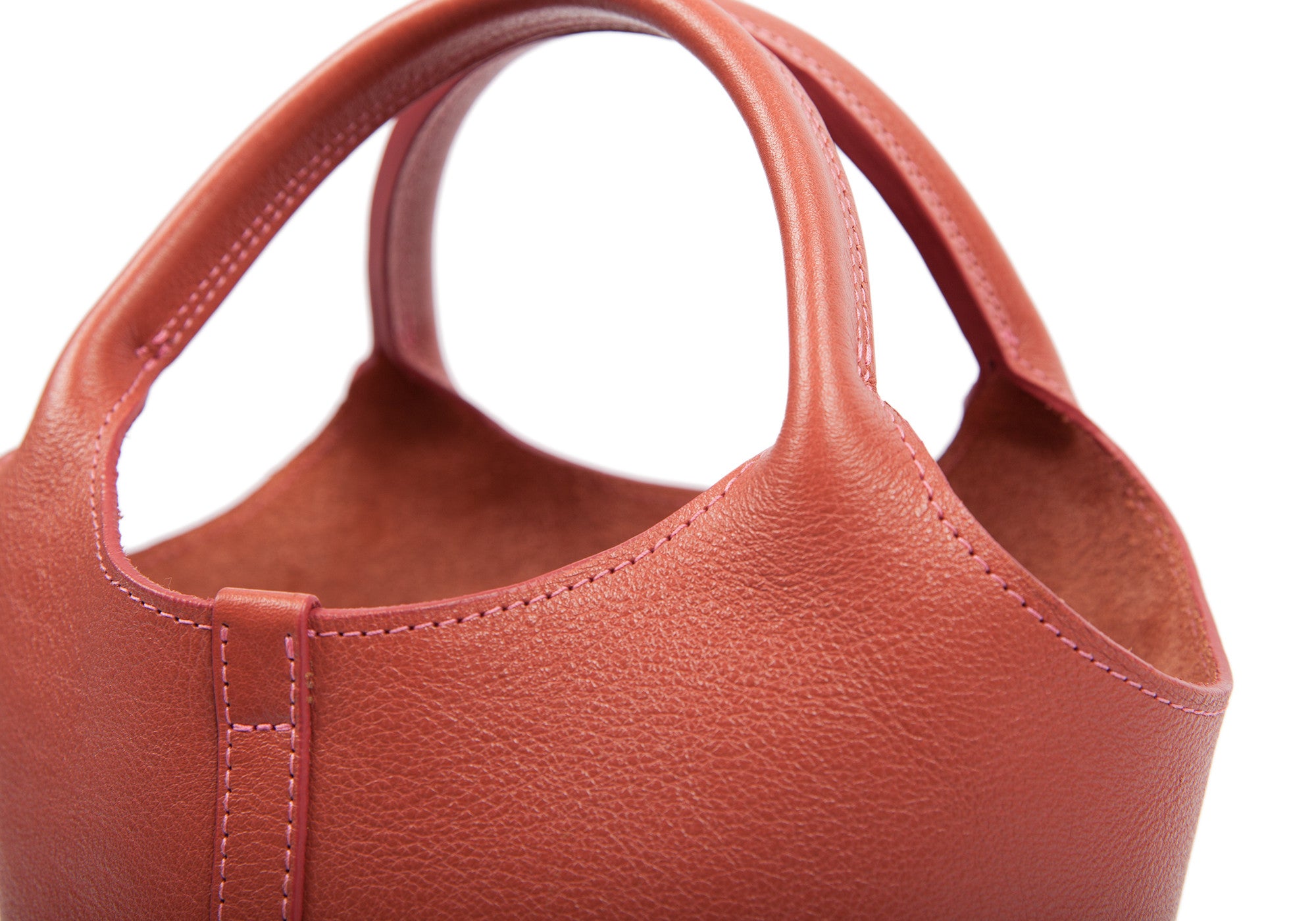 Top Leather Strap of The One-Piece Bag Rosewood