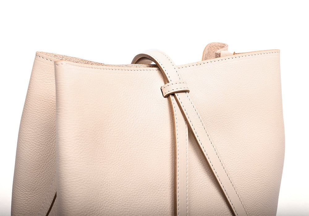 Leather Strap of The Sling Backpack Natural