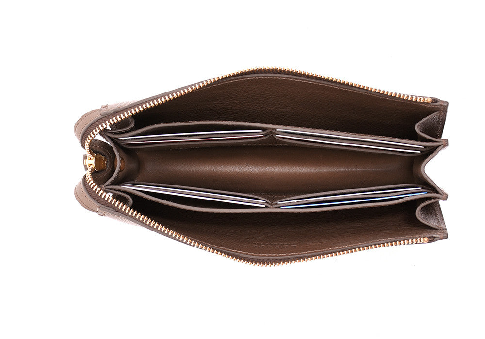 Inner Leather View of Tripp Wallet Clay