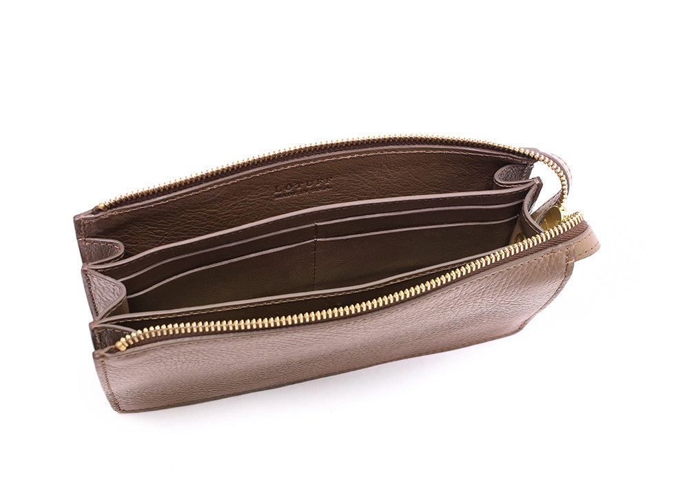 Inner Leather View of Tripp Wallet Clay