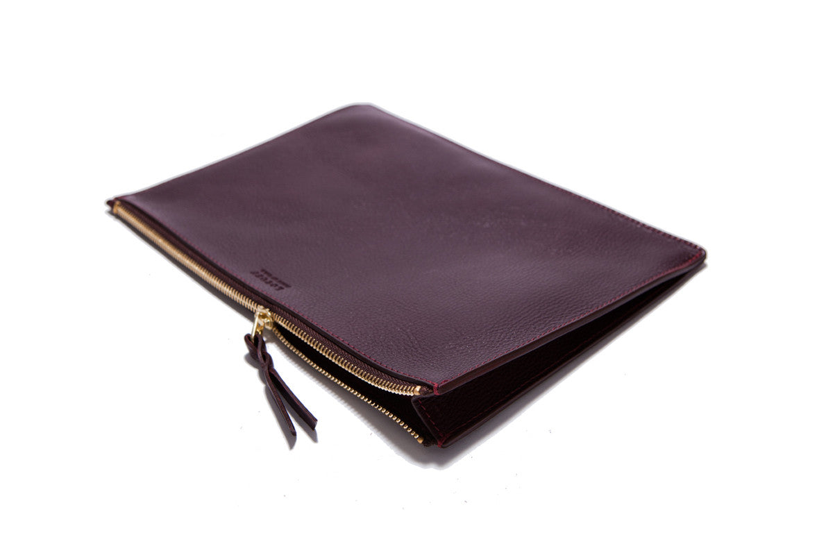 Front Leather View of No. 9 Pouch Cordovan