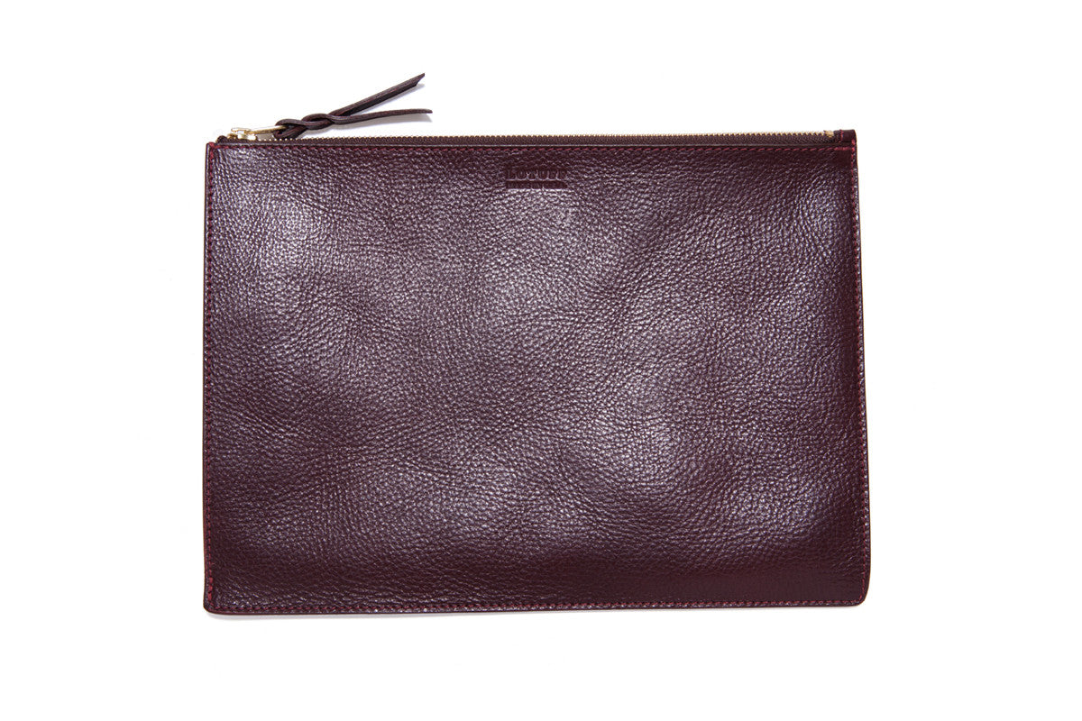 Front Leather View of No. 9 Pouch Cordovan