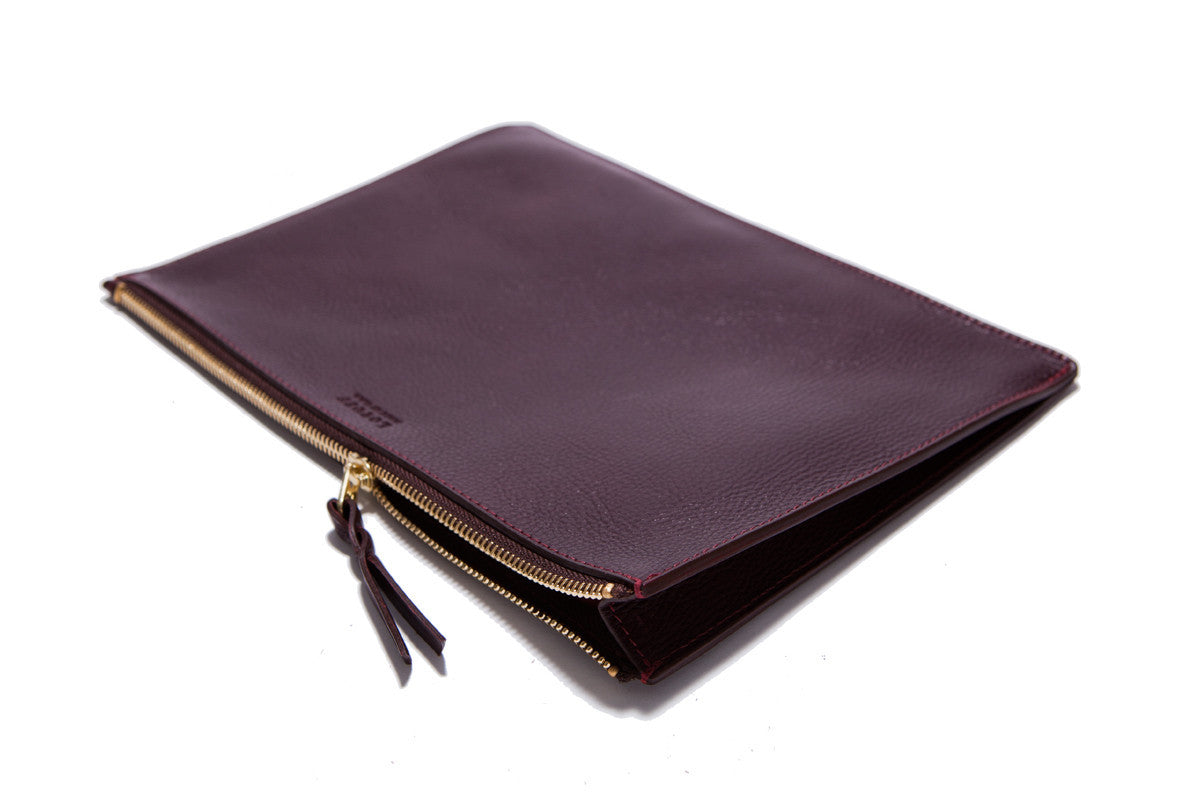 Front Leather View of No. 13 Pouch Cordovan