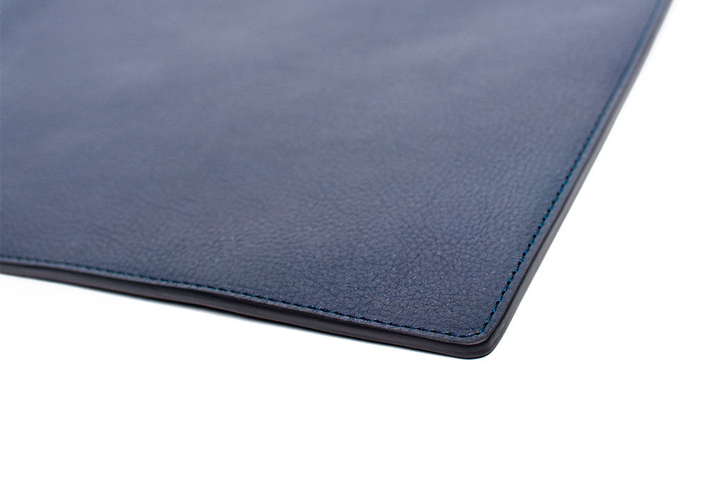Corner Leather View of No. 11 Pouch Indigo